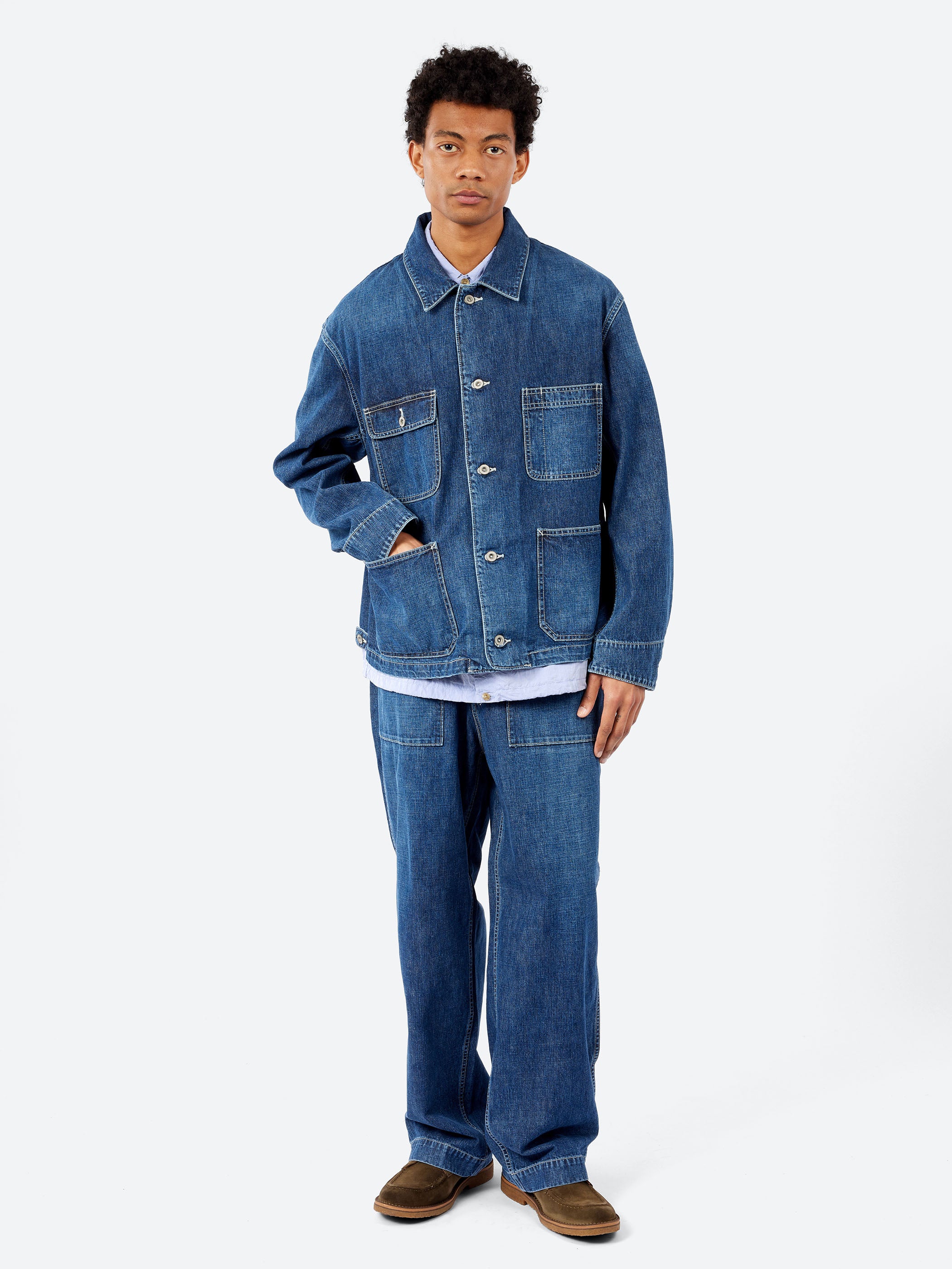 Sage de Cret - 11 oz Denim Short Coverall Jacket in Navy – gravitypope
