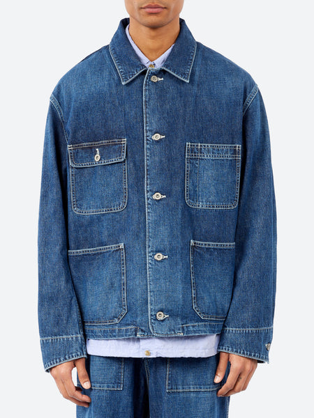 Sage de Cret - 11 oz Denim Short Coverall Jacket in Navy – gravitypope