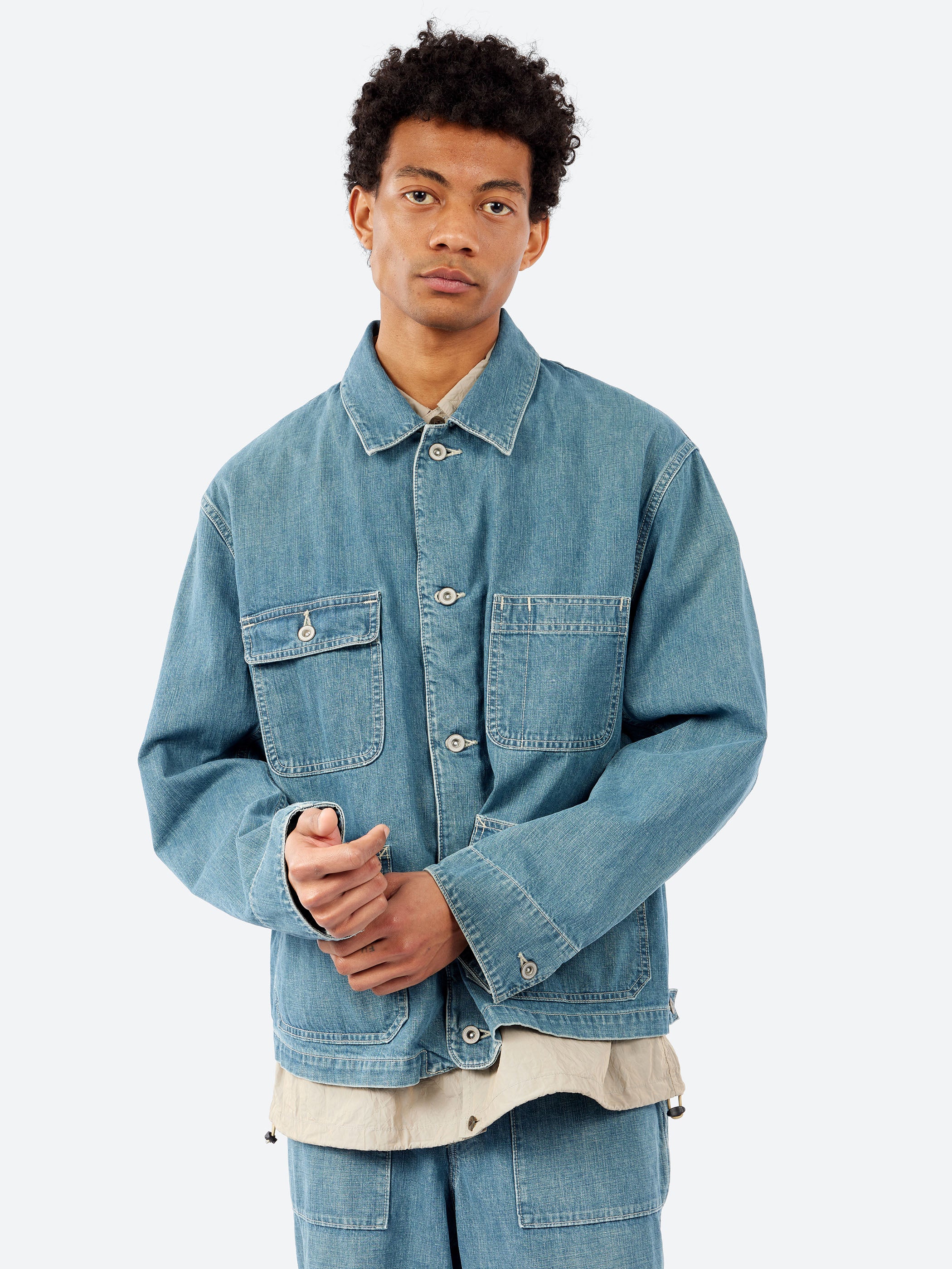 Sage de Cret - 11 oz Denim Short Coverall Jacket in Navy – gravitypope