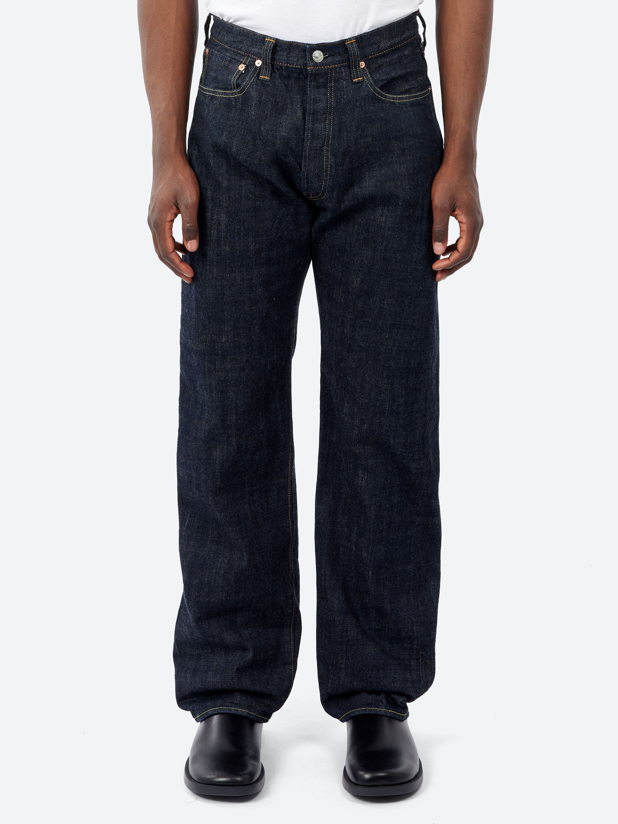F.O.B. Factory - Selvedge Straight 5P in Blue One Wash – gravitypope