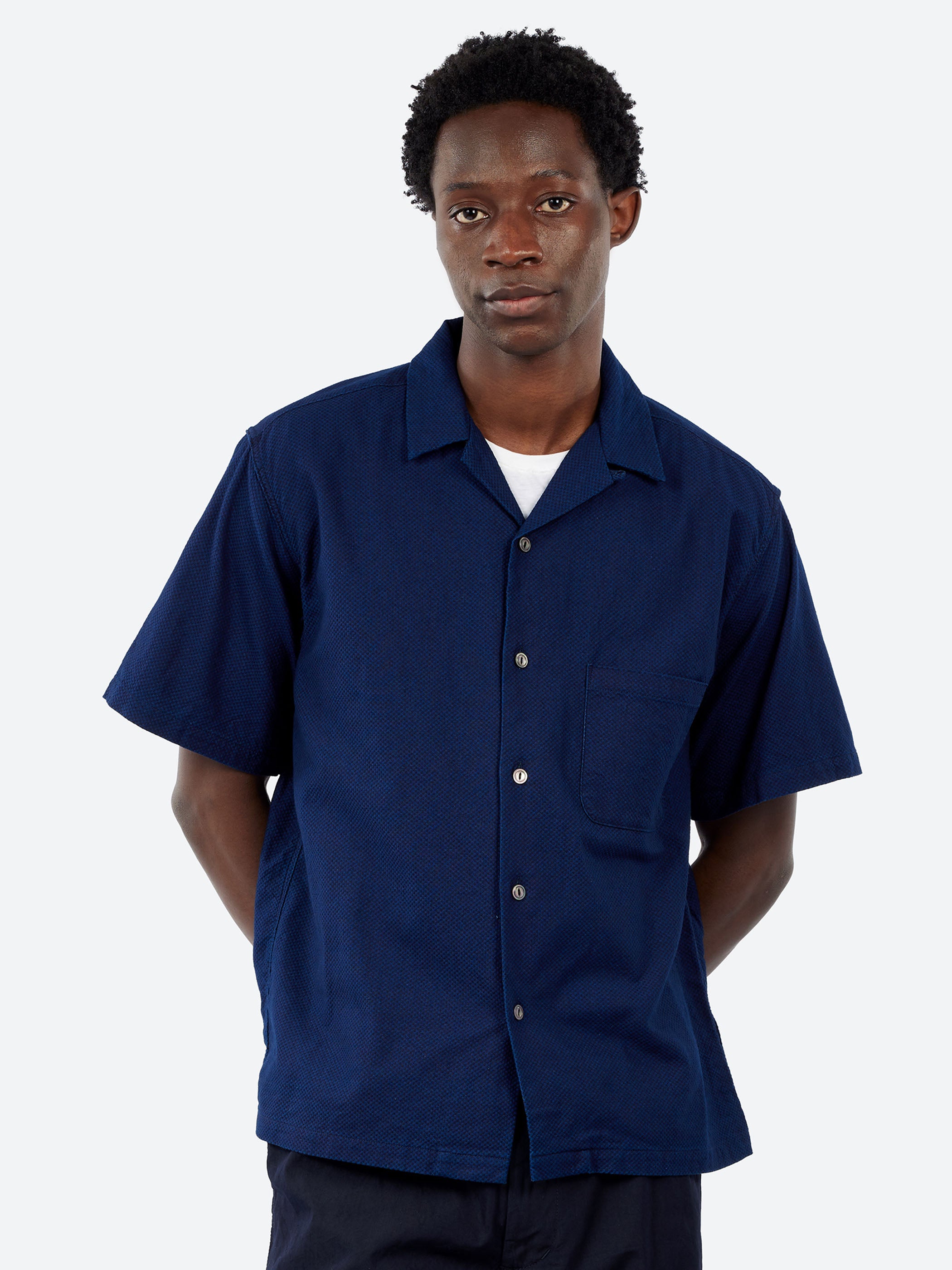 F.O.B. FACTORY - Chambray Pull-Over Shirt in Blue – gravitypope