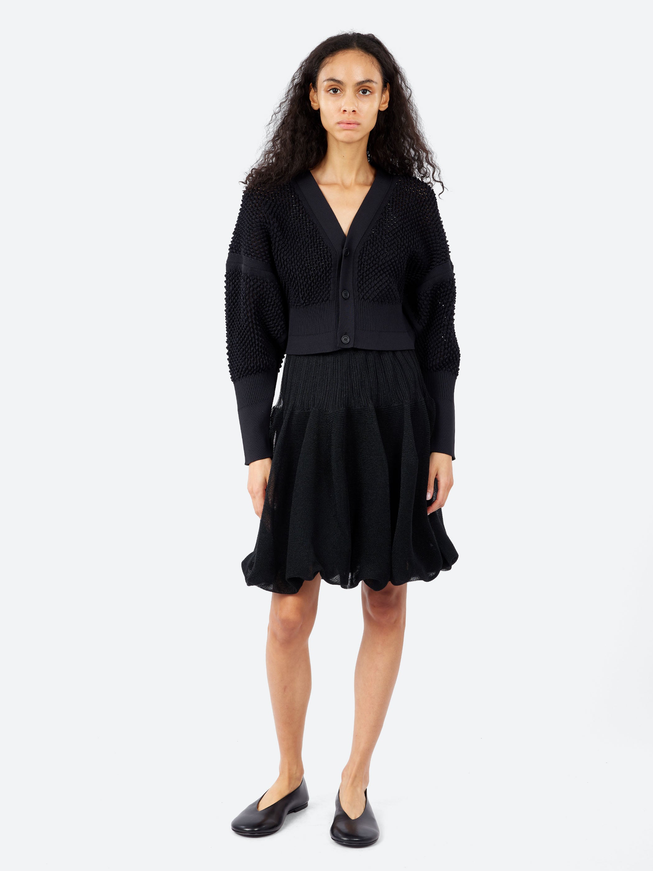 CFCL - Lattice Cropped Cardigan in Black – gravitypope