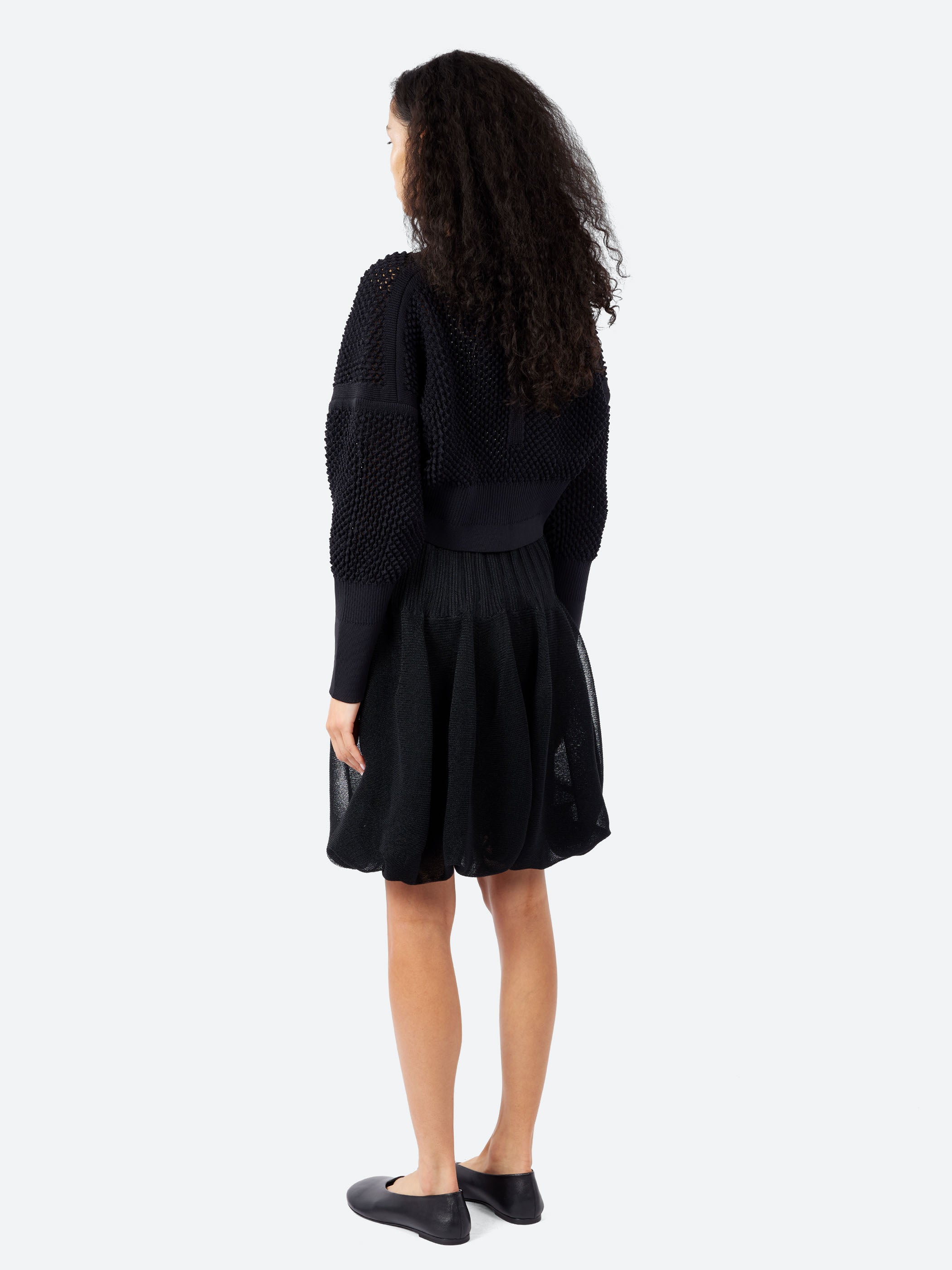 Lattice Cropped Cardigan