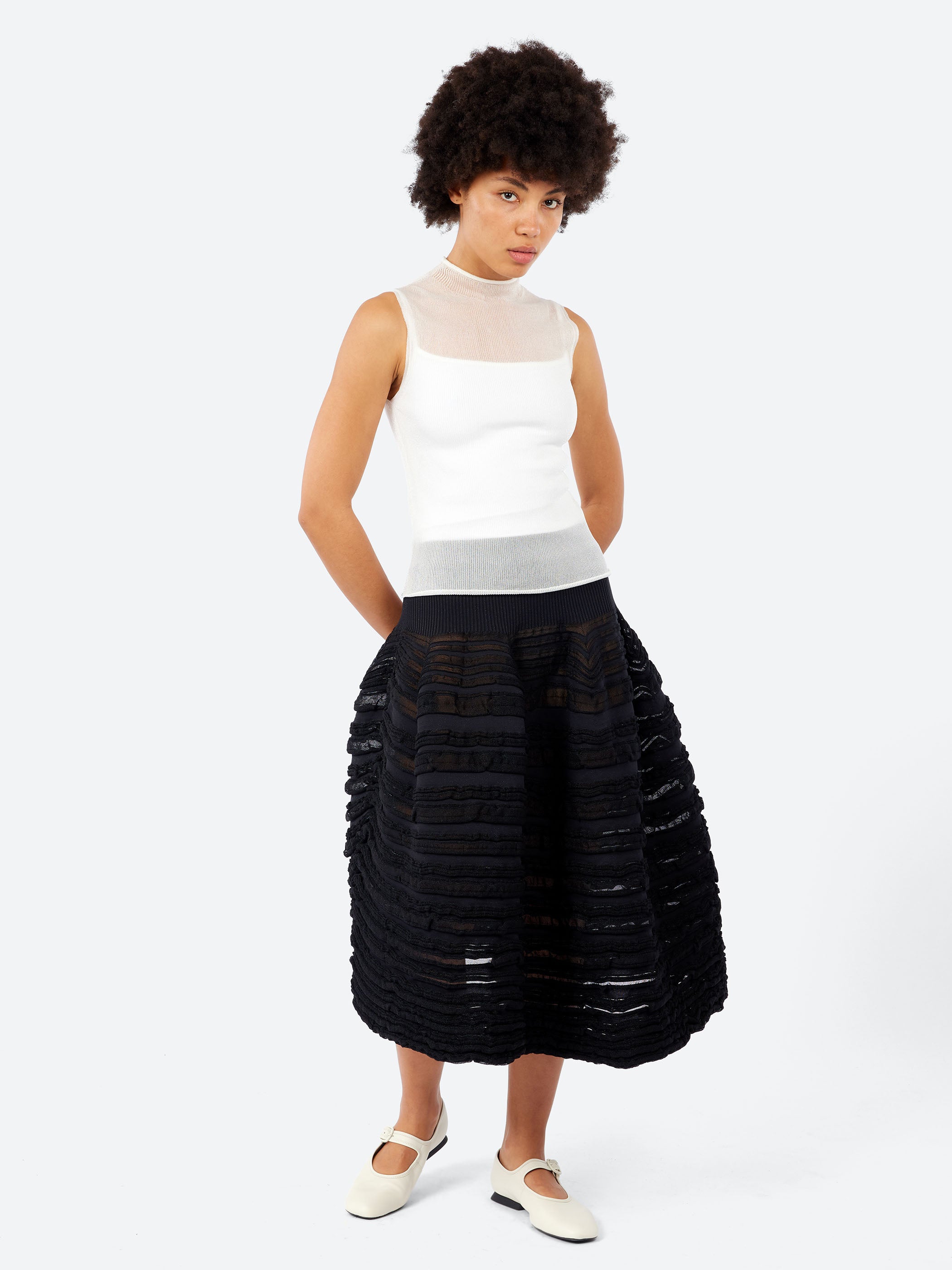CFCL - Pottery Swell Glitter Skirt in Black – gravitypope