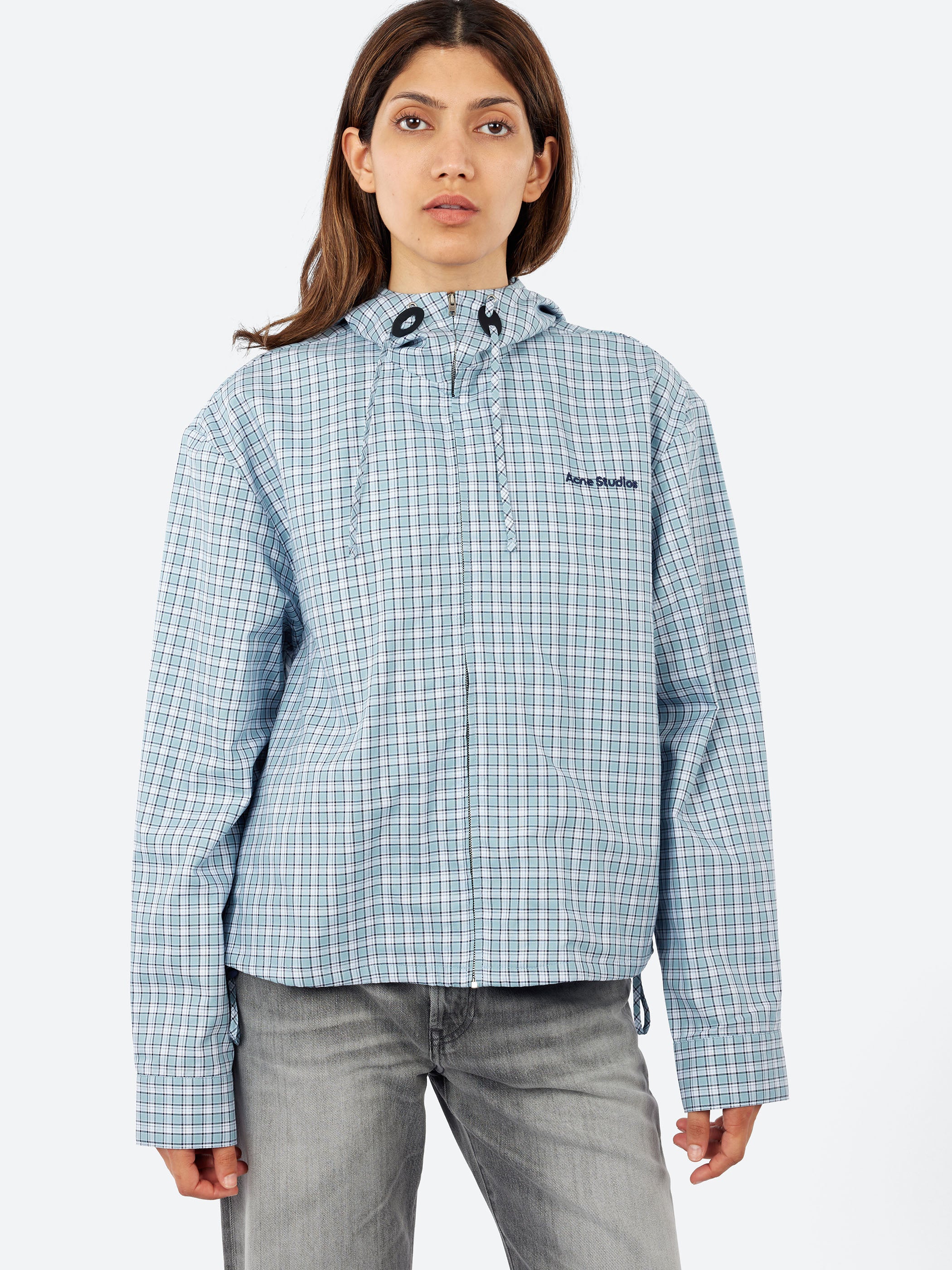 Hooded Check Jacket