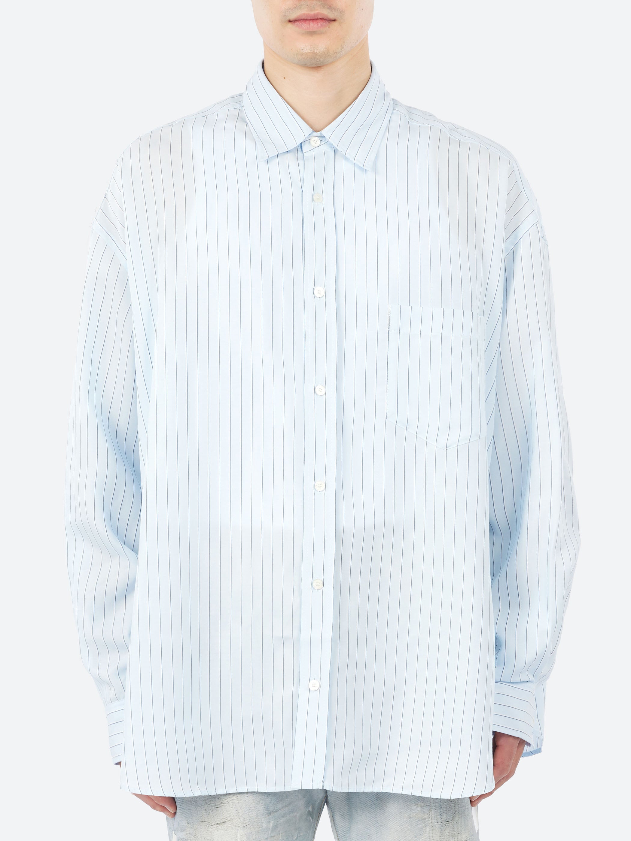 Striped Button-Up Shirt