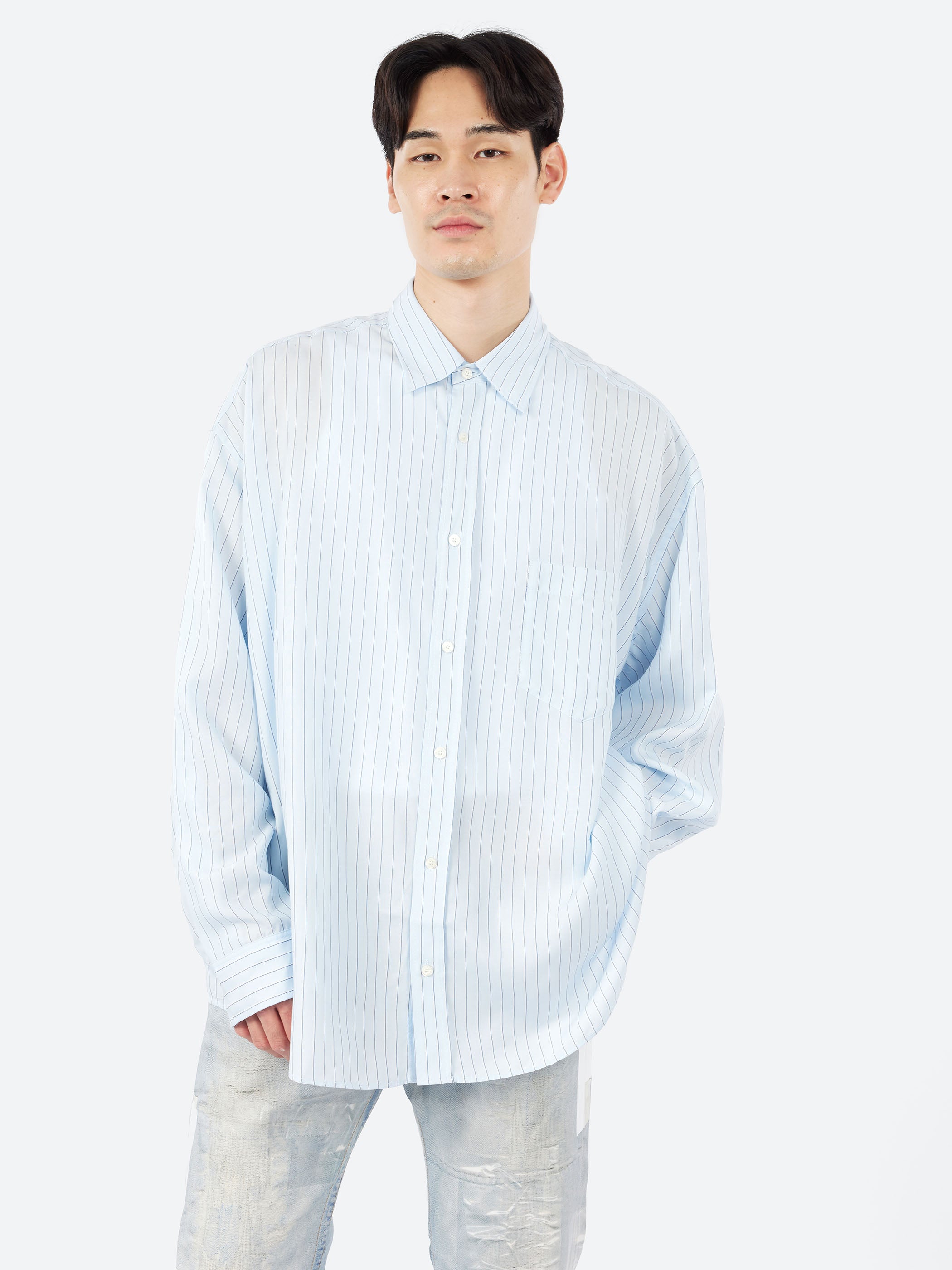 Striped Button-Up Shirt