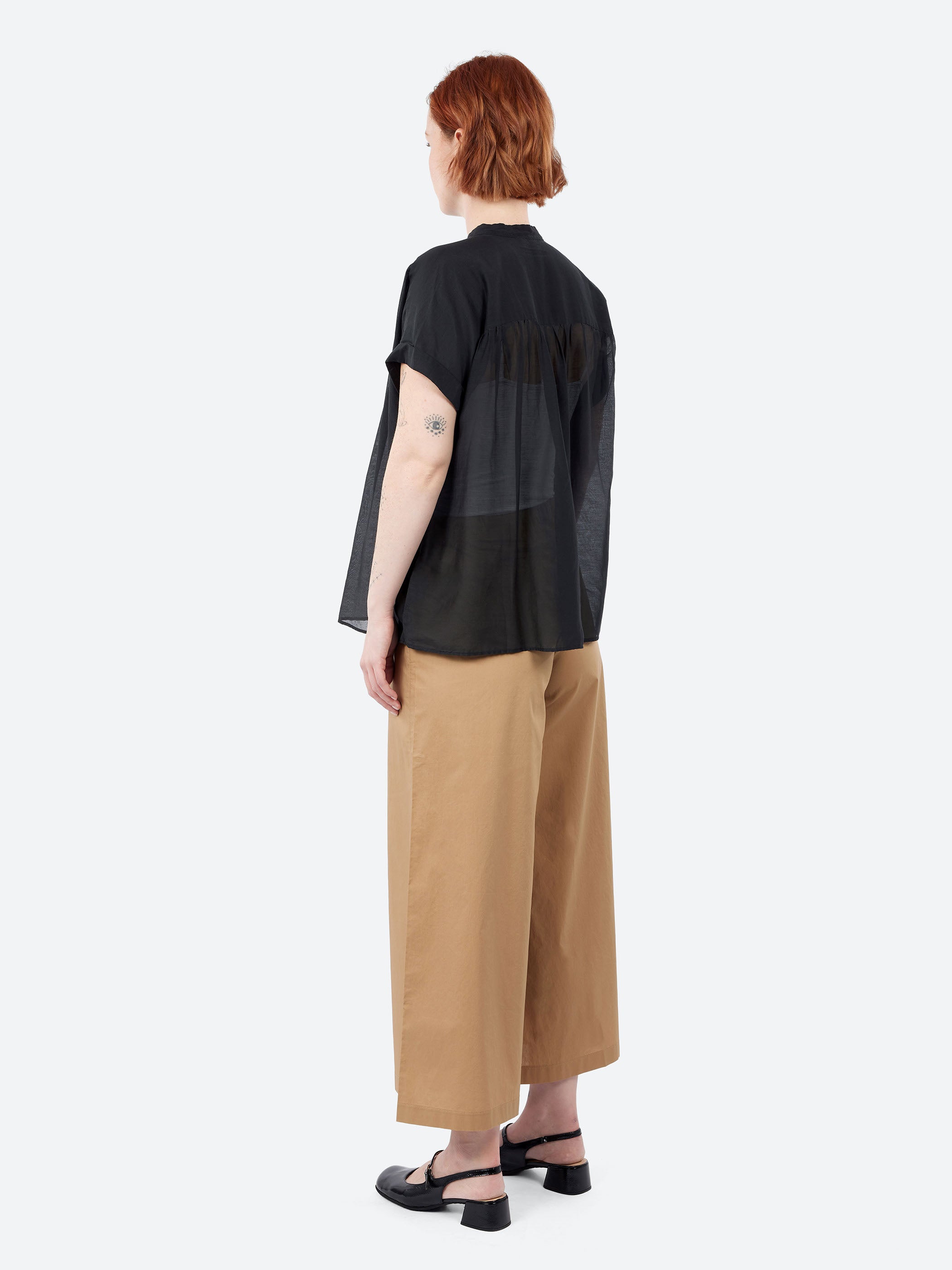Collarless Blouse