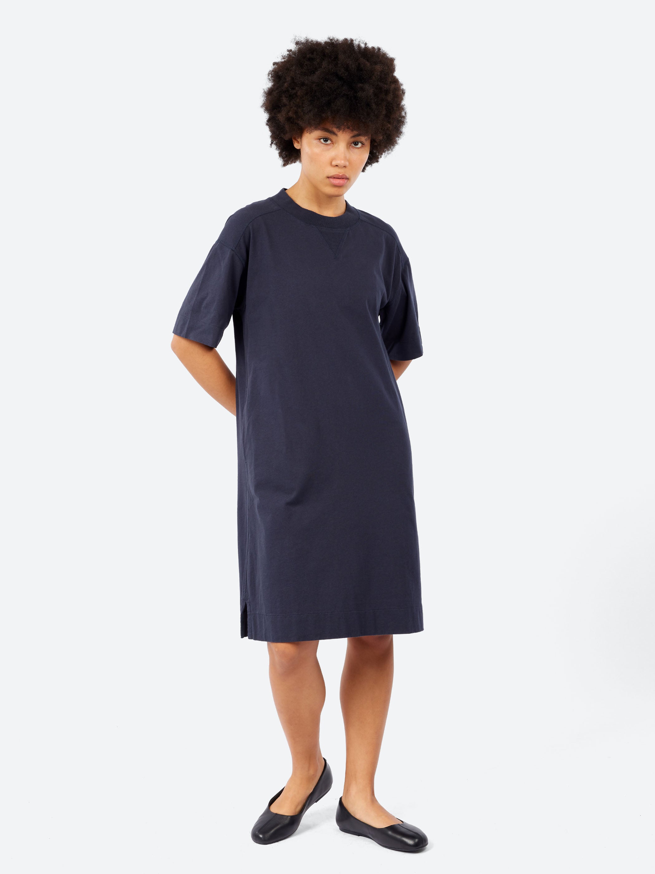 Margaret Howell - MHL. Relaxed T-Shirt Dress in Ink – gravitypope