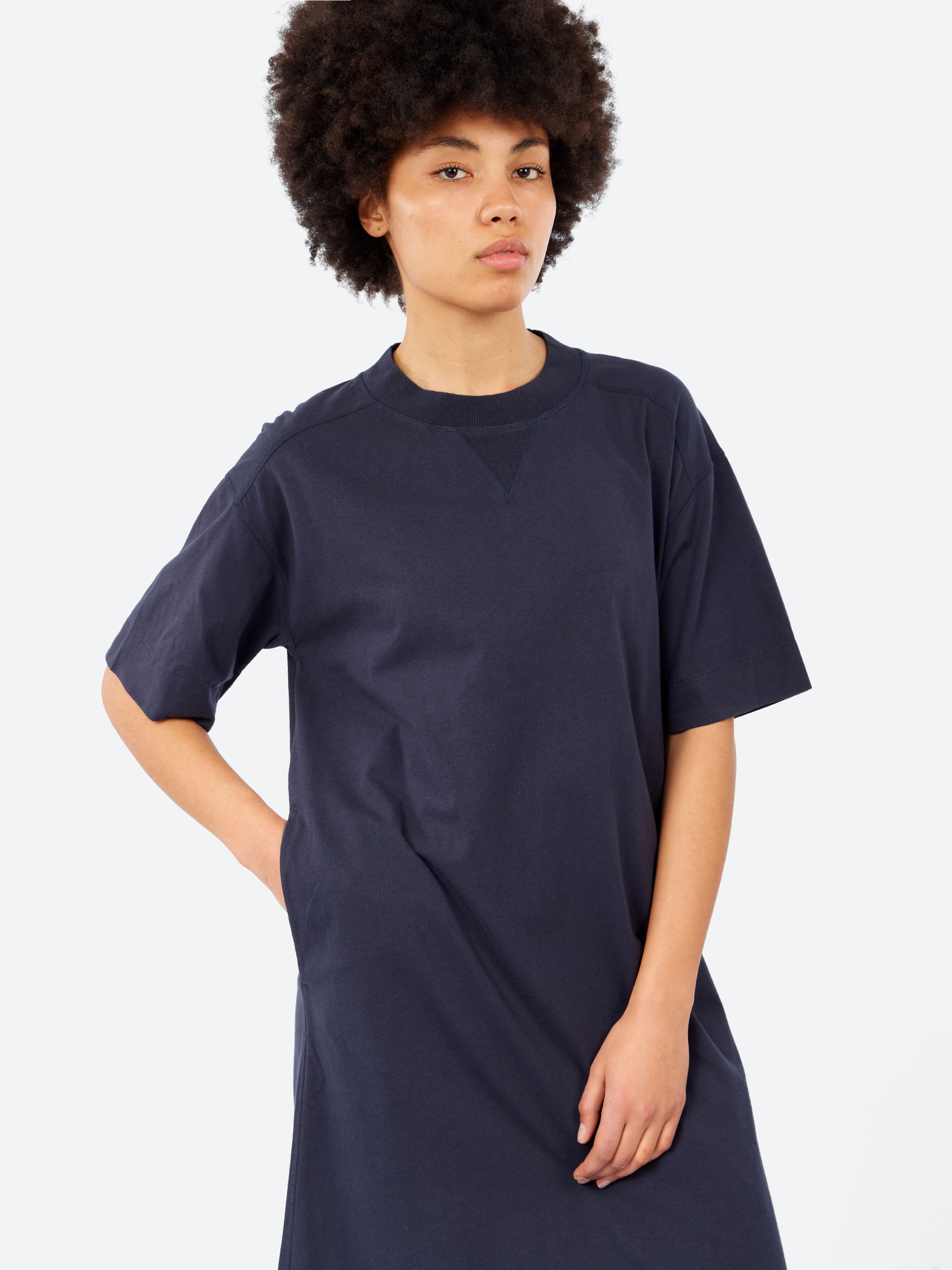 Margaret Howell - MHL. Relaxed T-Shirt Dress in Ink – gravitypope