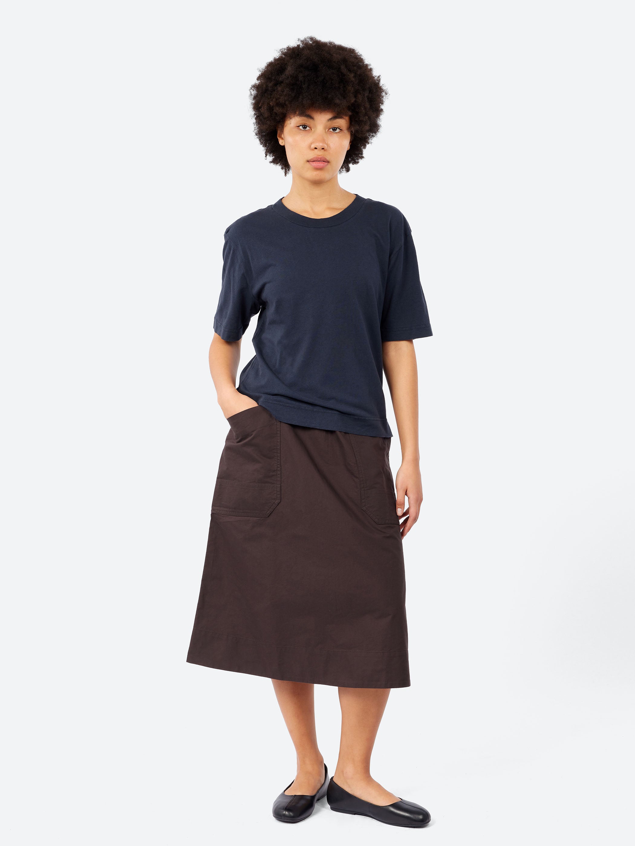 Margaret Howell - MHL Simple T-Shirt in Slate Blue – gravitypope