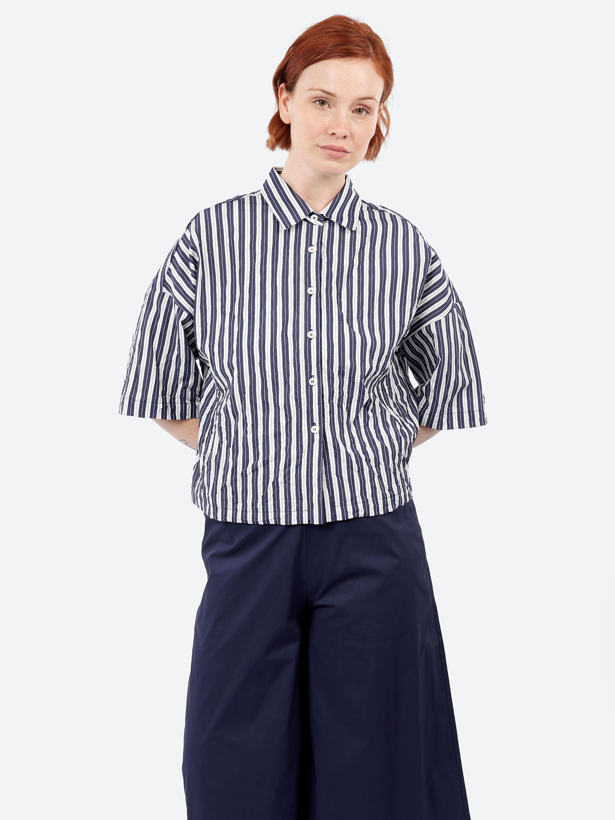 Cropped Crinkled Shirt