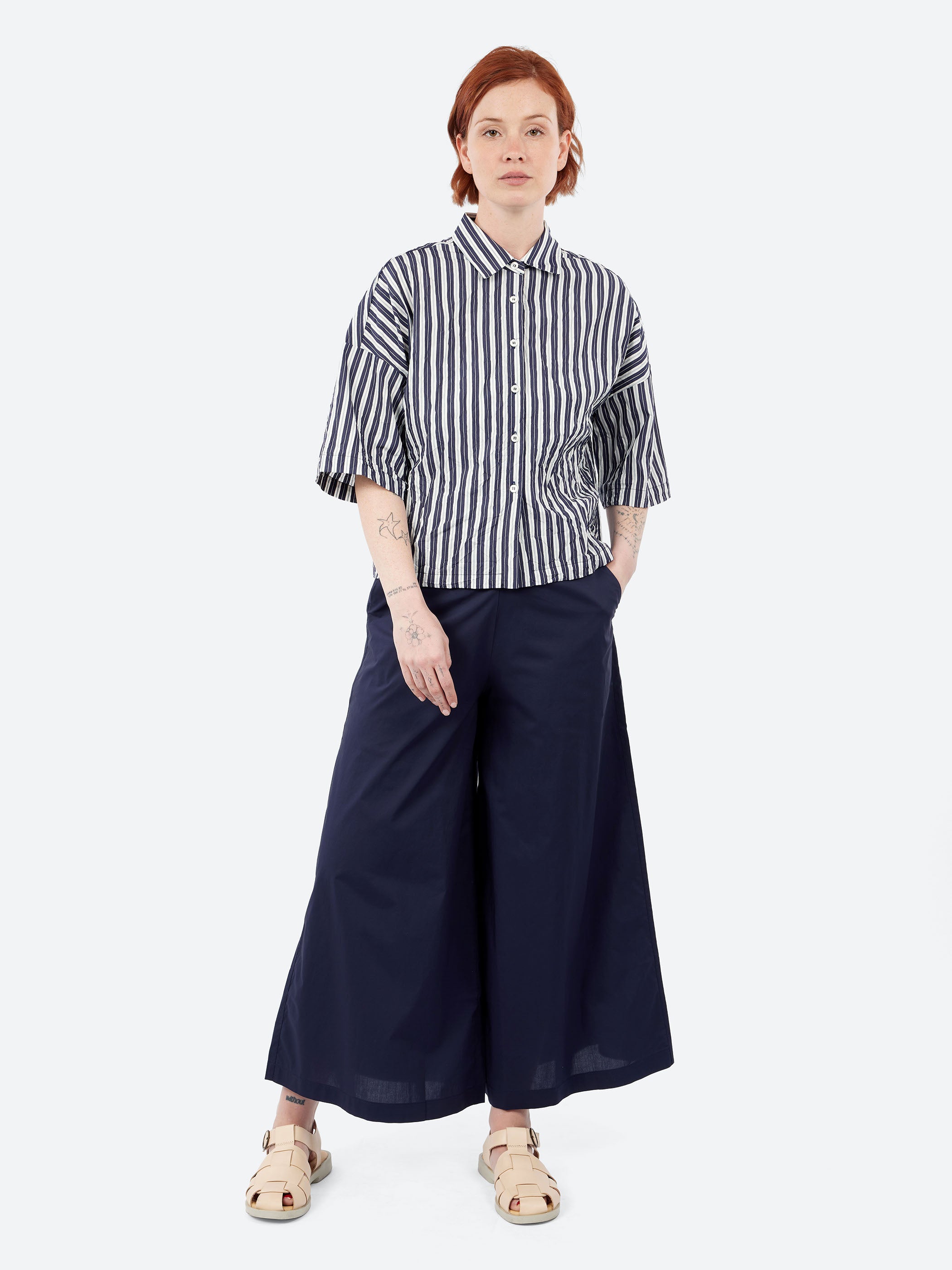 Cropped Crinkled Shirt