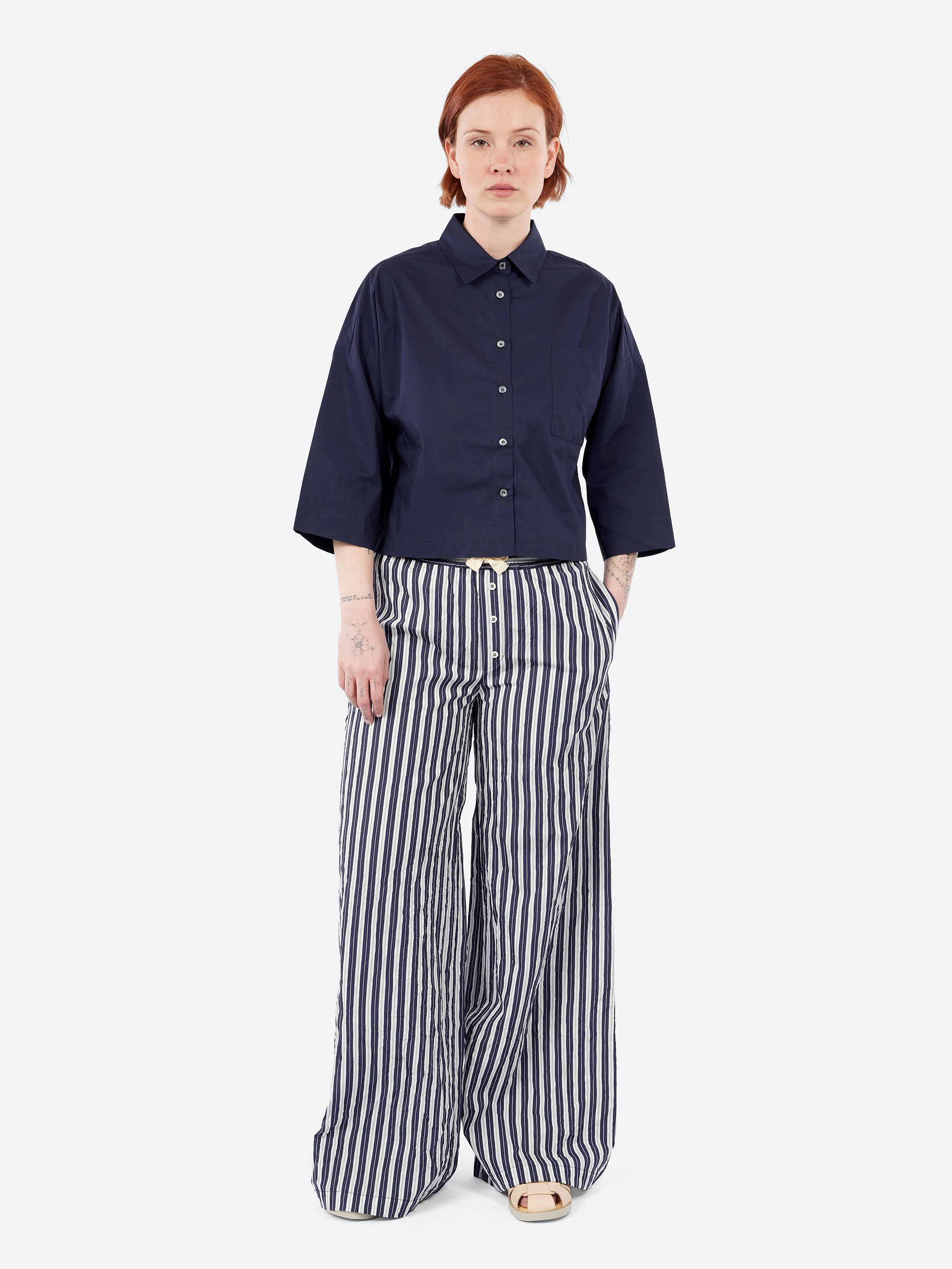 Oversized Crinkled Trousers