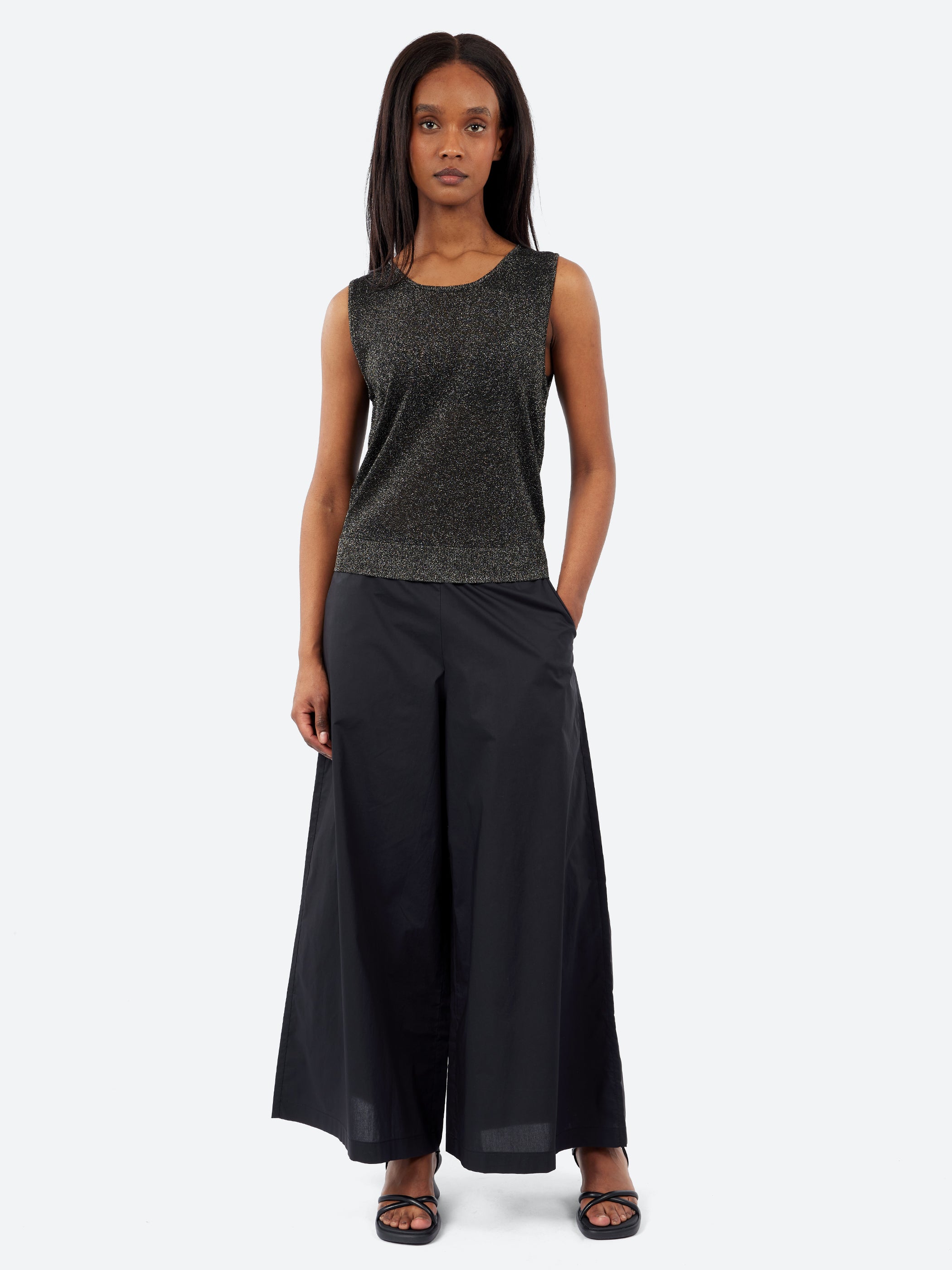 Wide Cropped Trousers