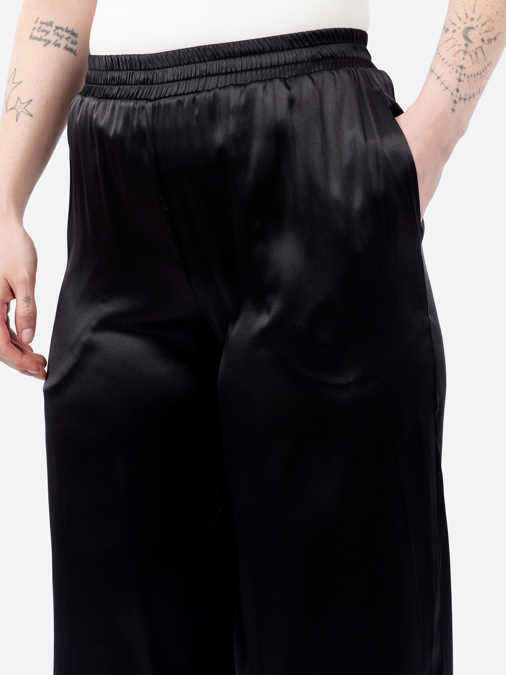 Wide Silk Trousers