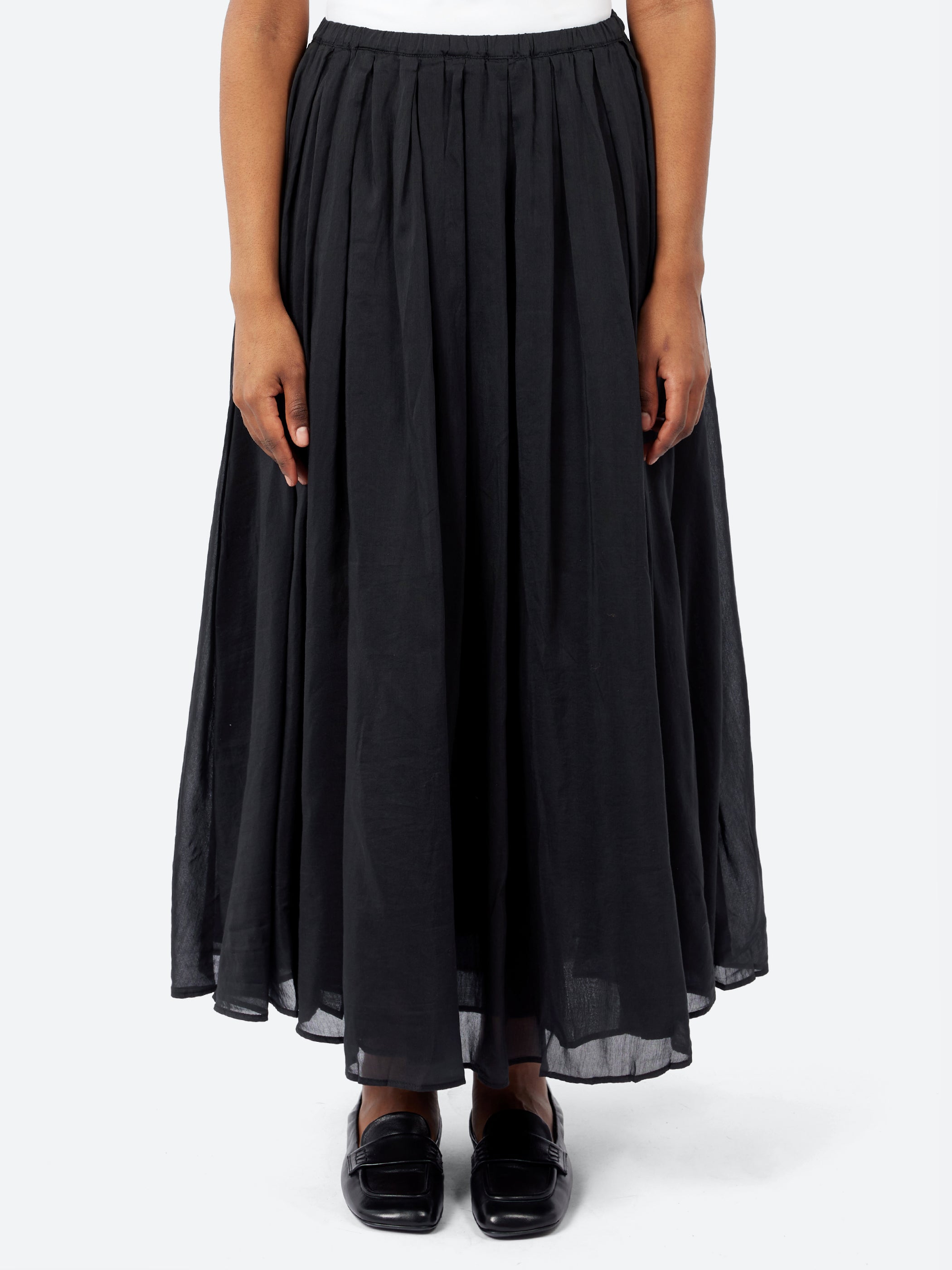 Wide Pleated Skirt