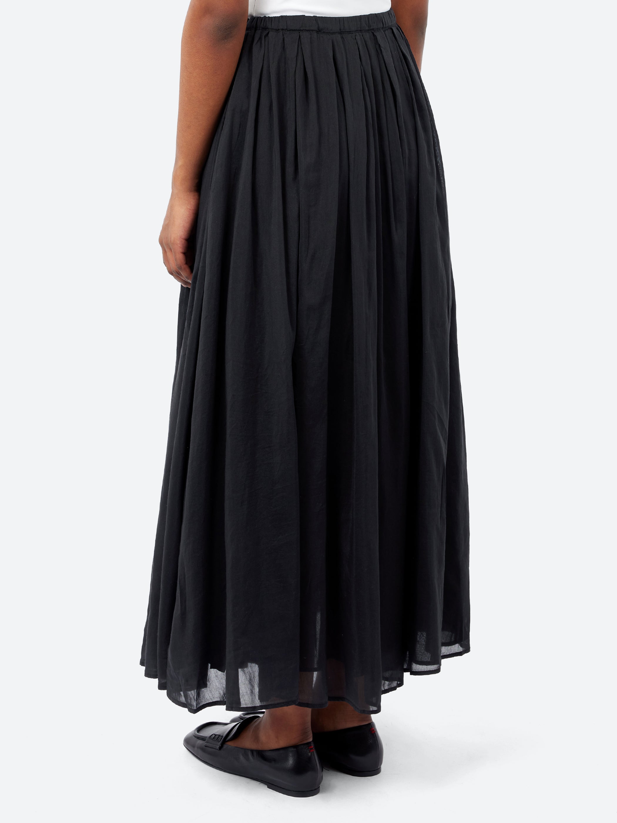 Wide Pleated Skirt