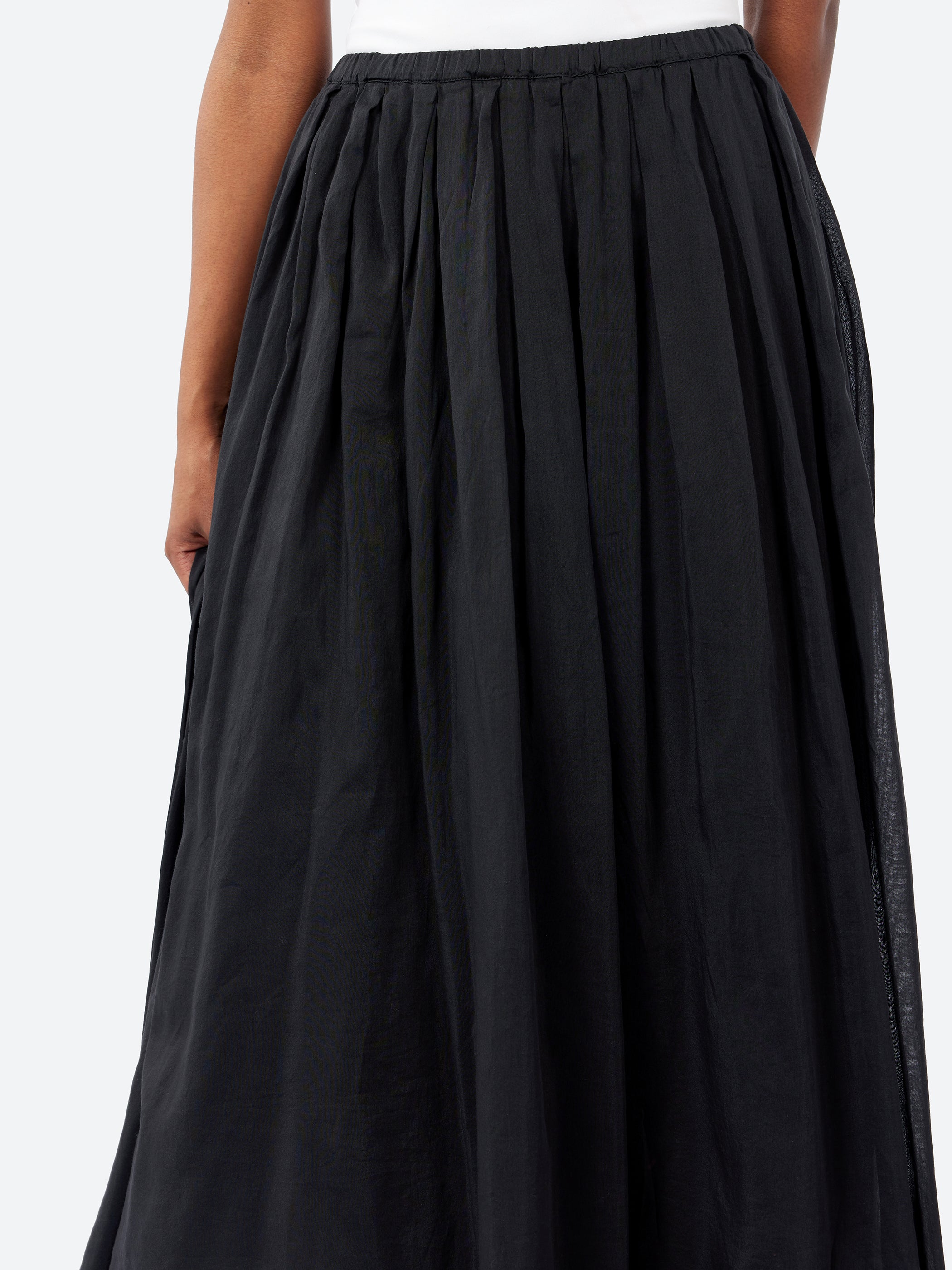 Wide Pleated Skirt