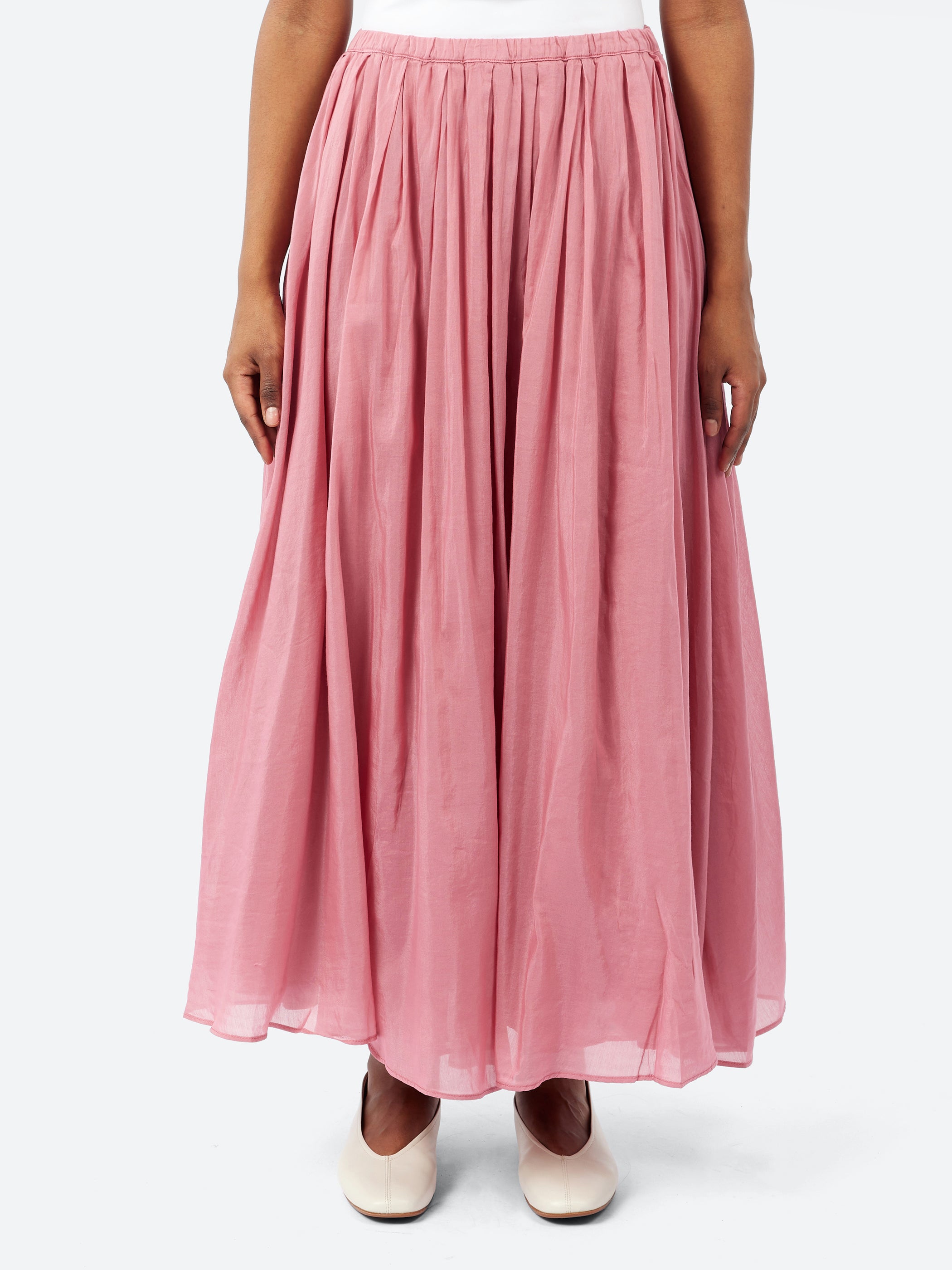 Wide Pleated Skirt