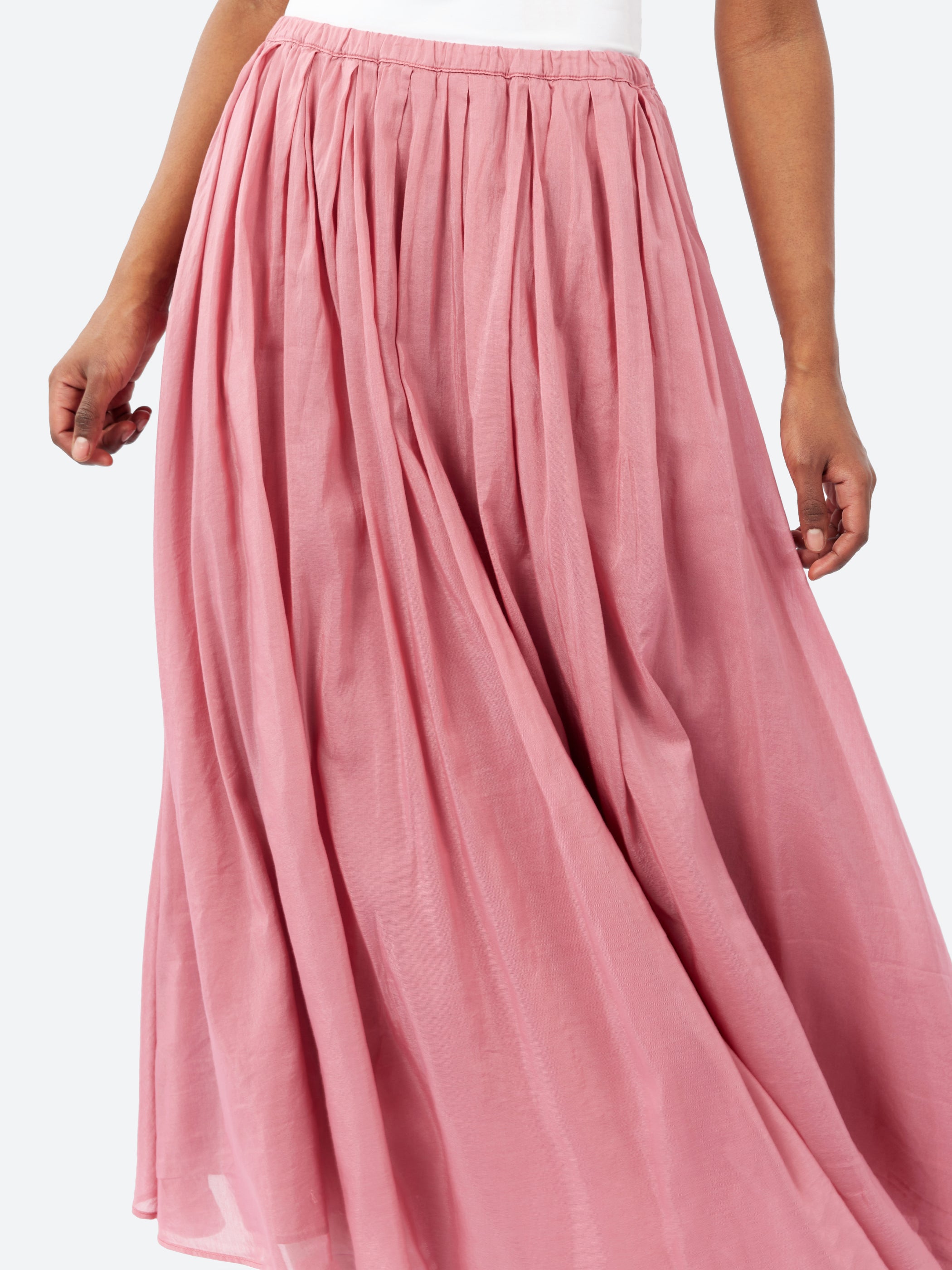 Wide Pleated Skirt