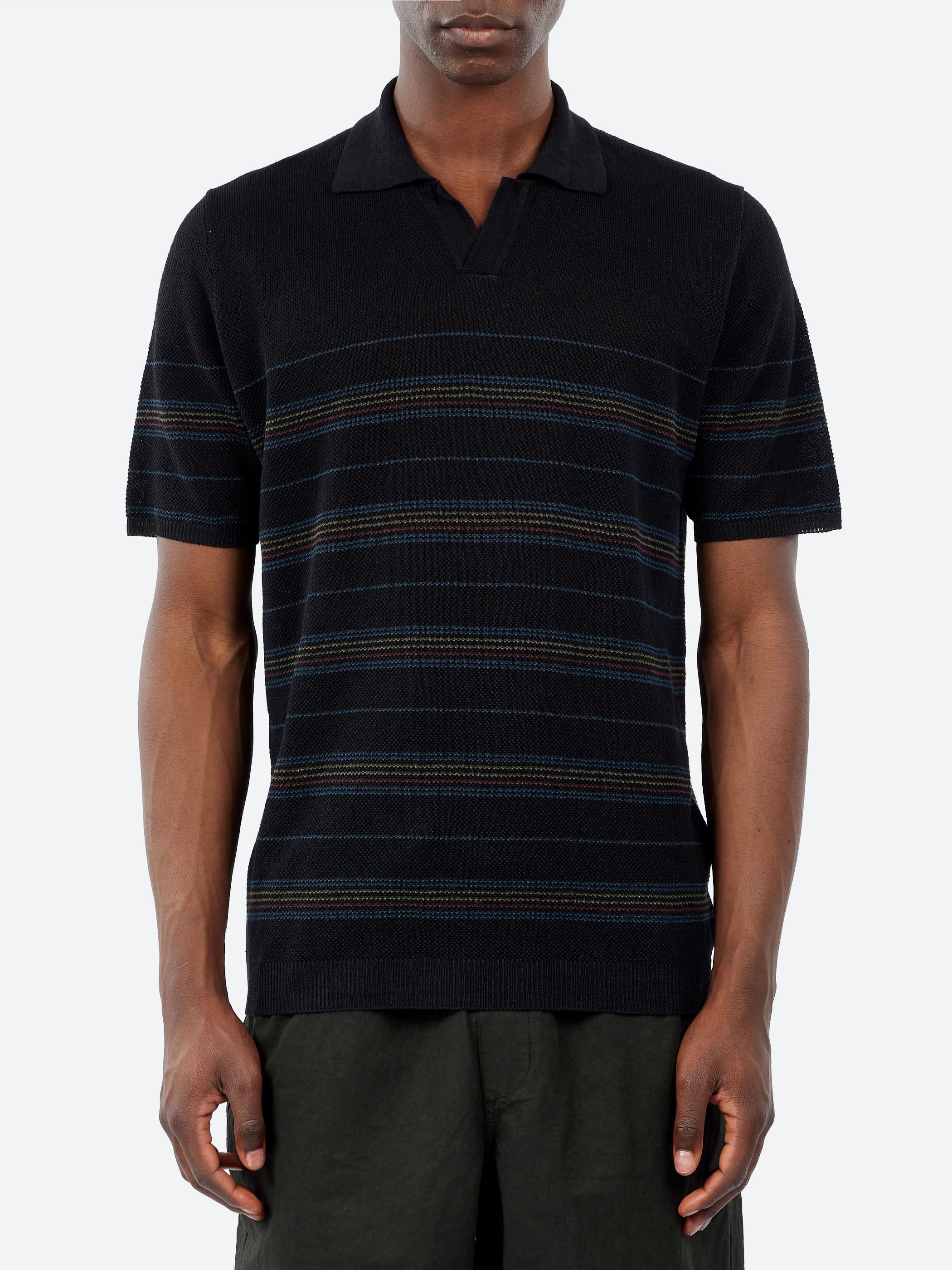 Stripe Pique Polo