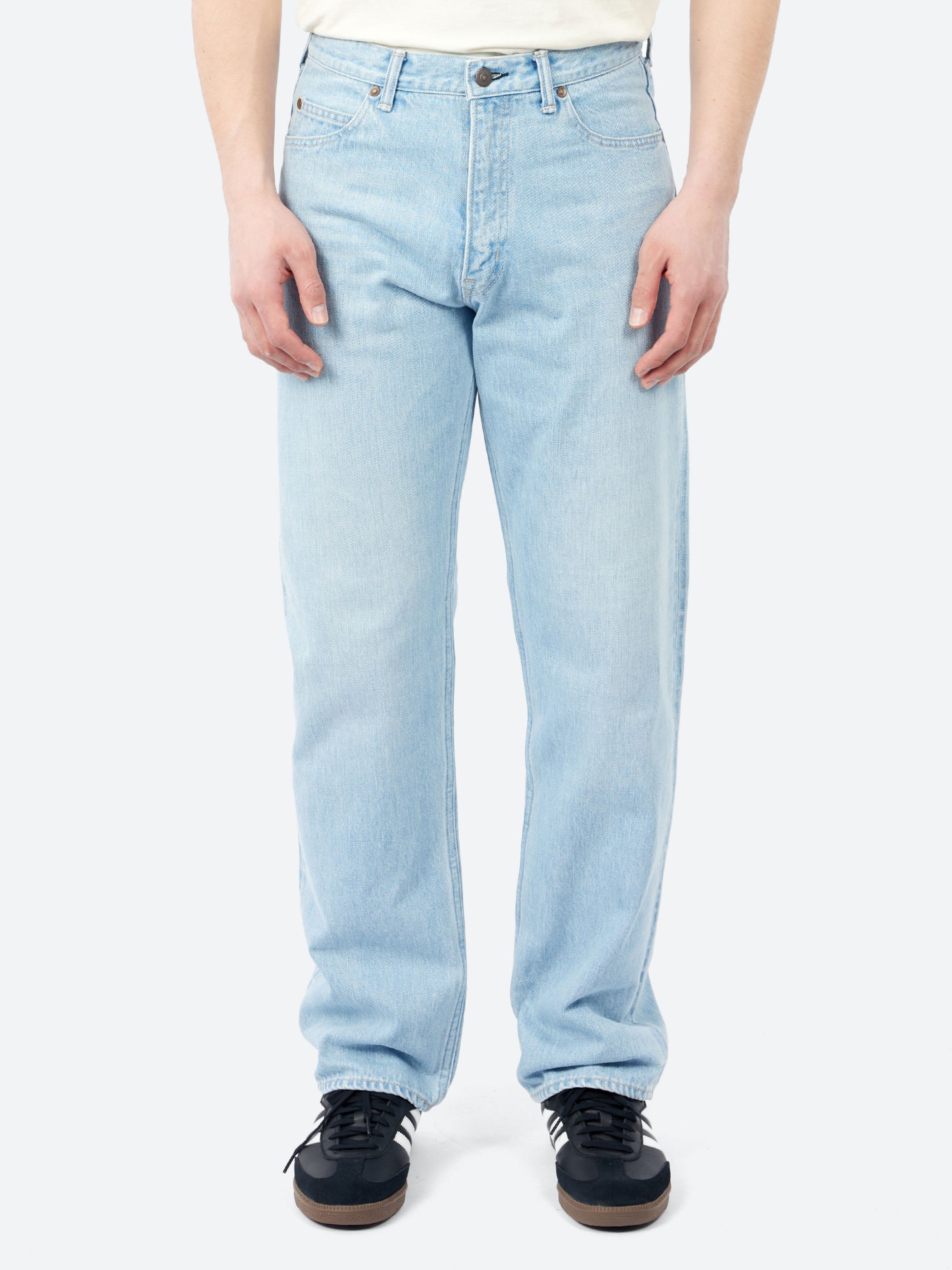 Red Selvedge Denim Worn-Out Straight Jeans