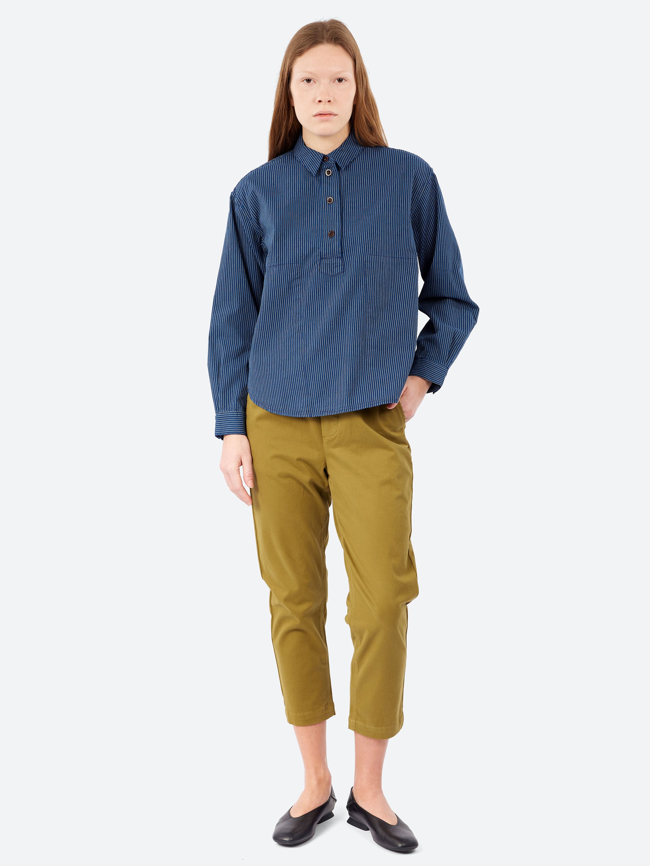 TOAST - Lia Garment Dyed Boat Neck Tee in Dark Navy – gravitypope