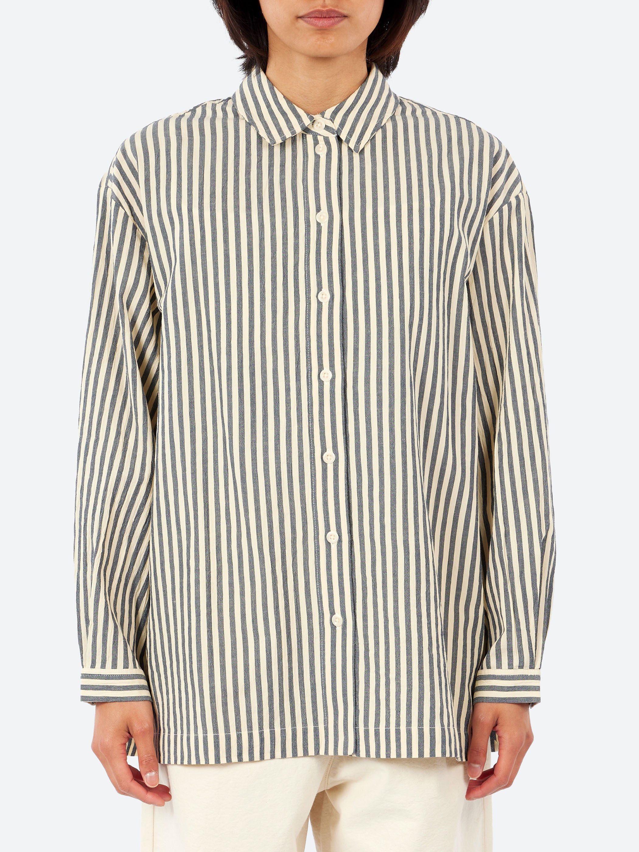 Tablier Stripe Easy Cotton Shirt