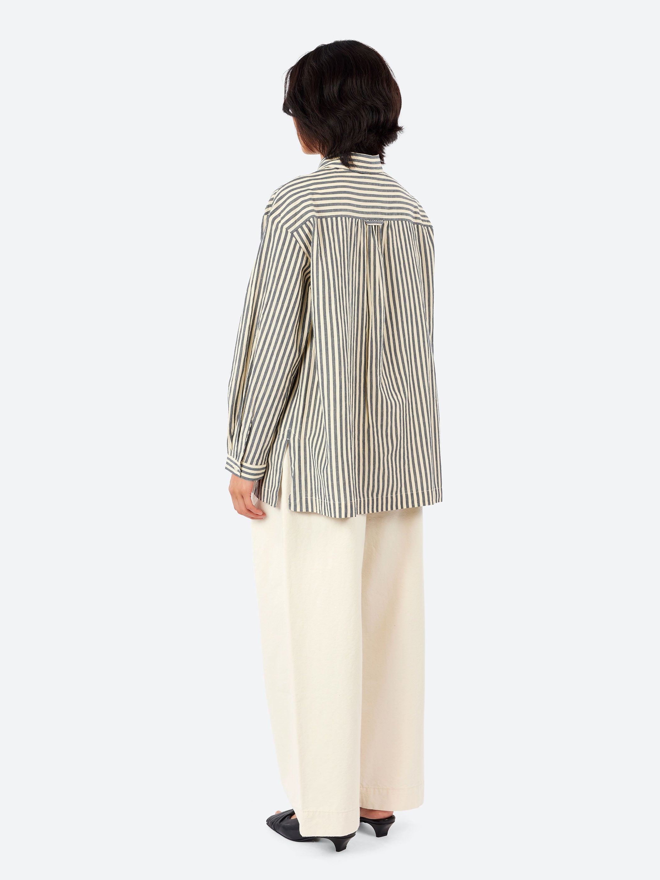 Tablier Stripe Easy Cotton Shirt