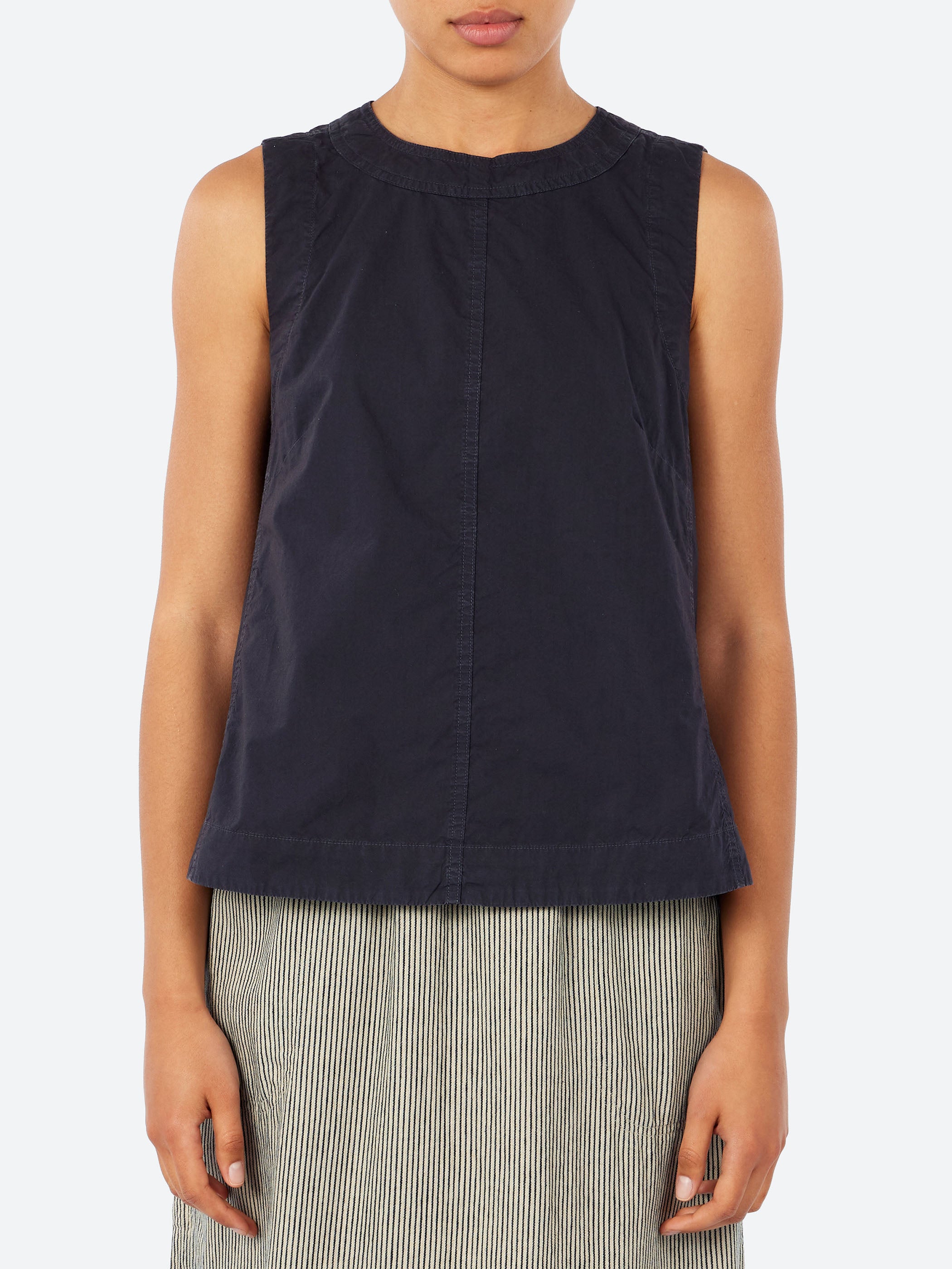 Panelled Garment Dyed Sleeveless Top