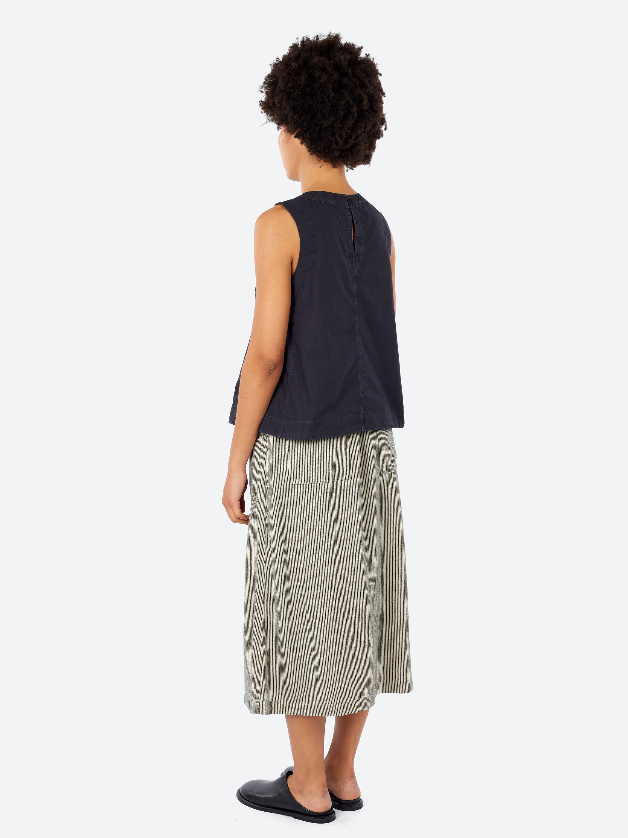 Panelled Garment Dyed Sleeveless Top
