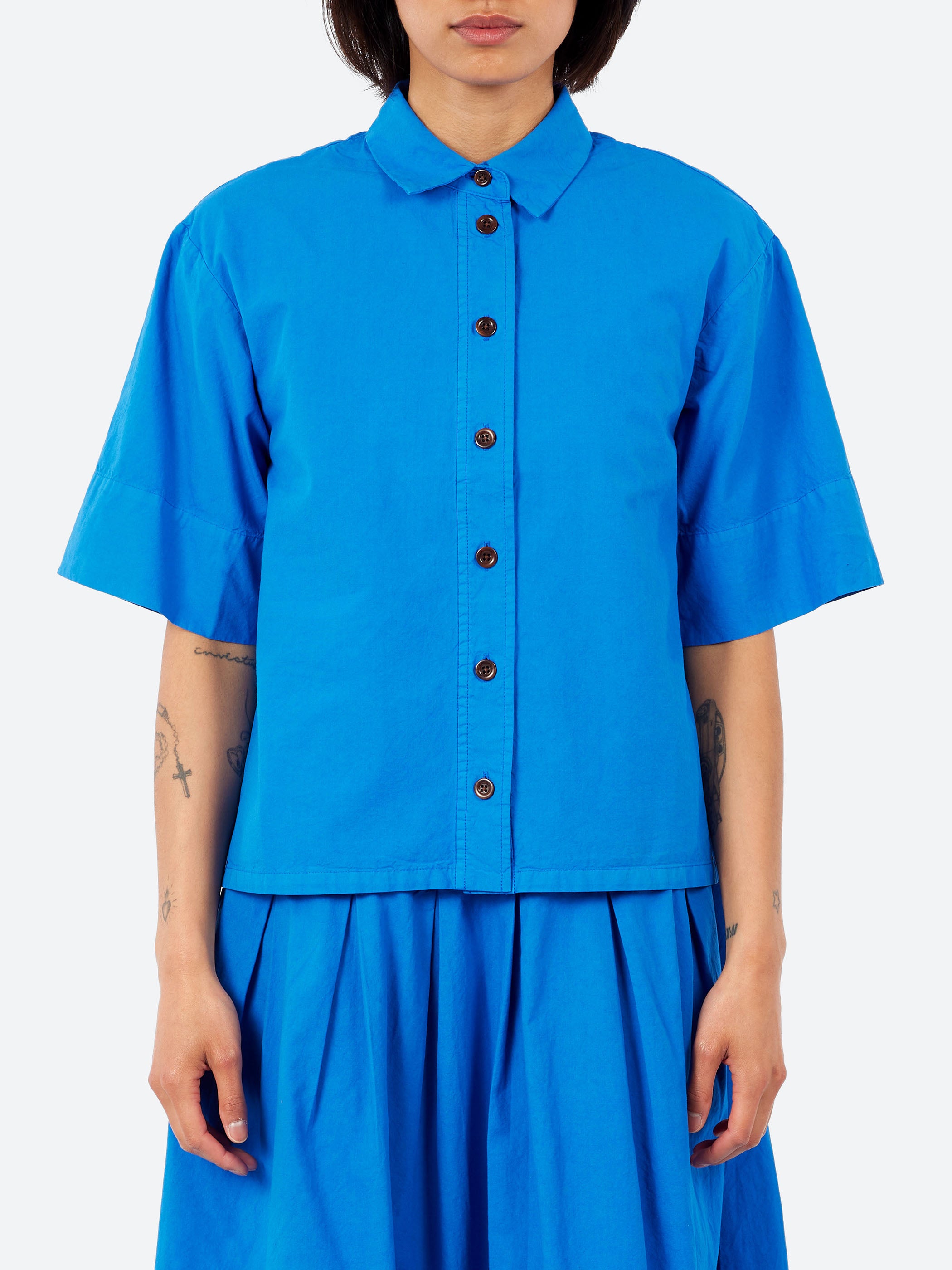 Cotton Linen Poplin Shirt