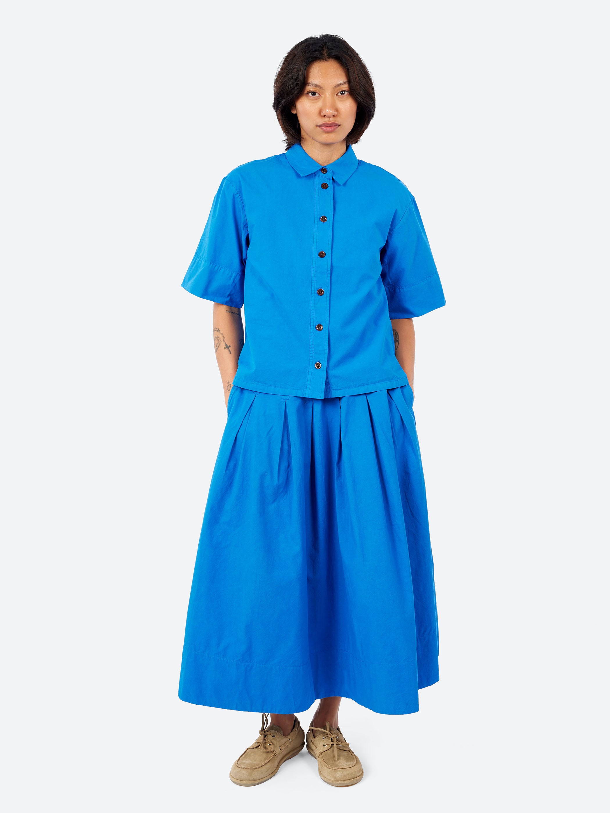 Cotton Linen Poplin Shirt