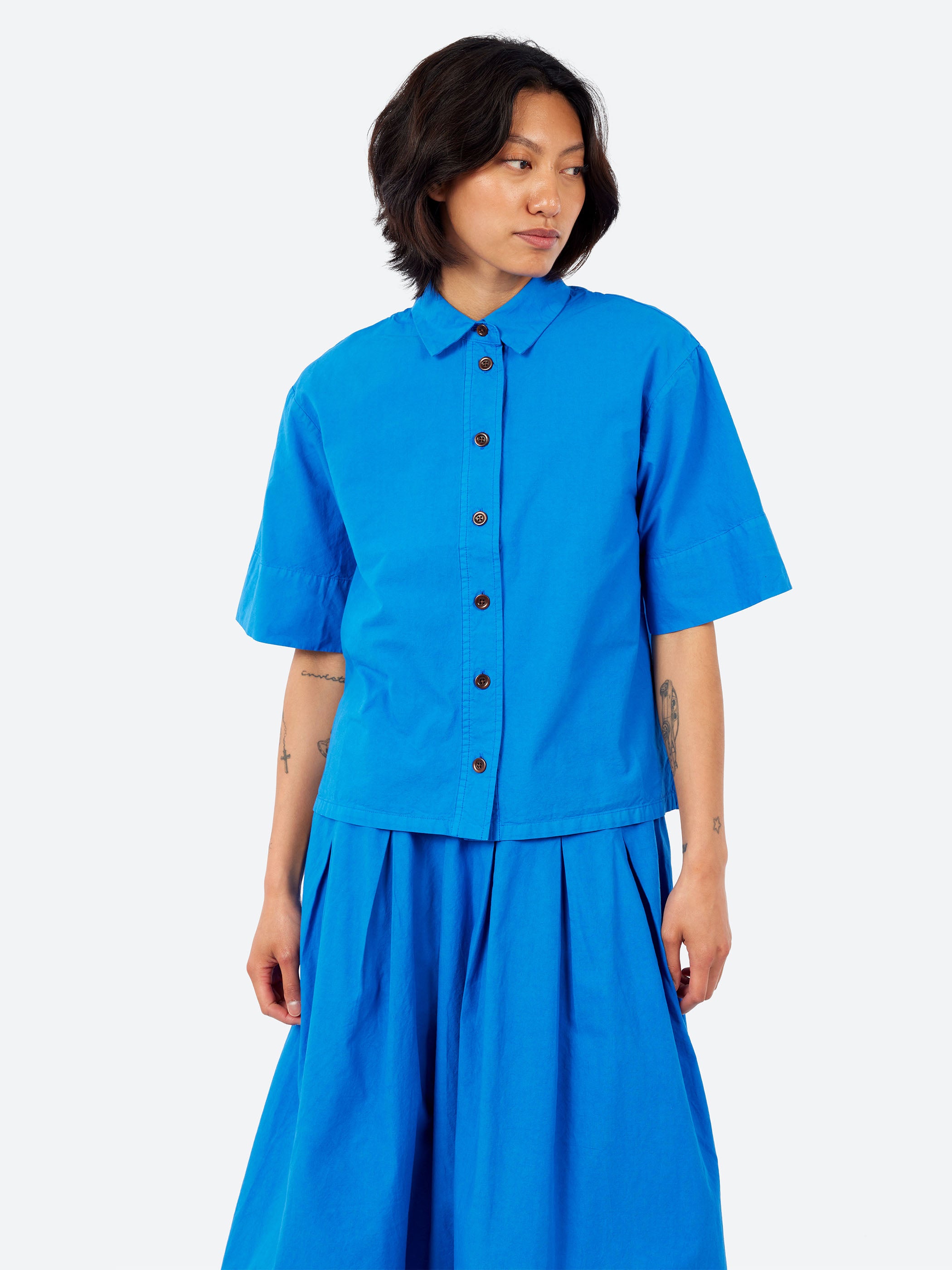 Cotton Linen Poplin Shirt