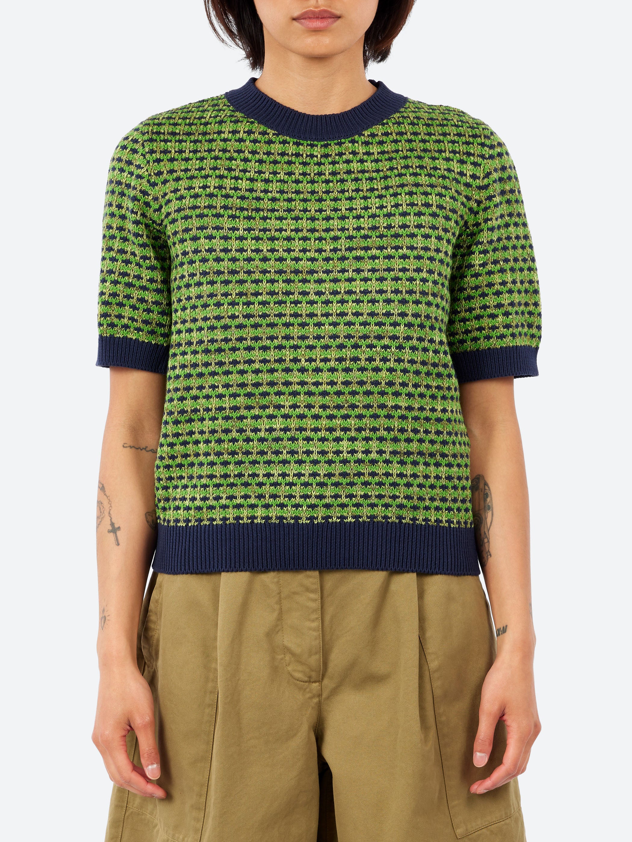Jacquard Knitted Cotton Top