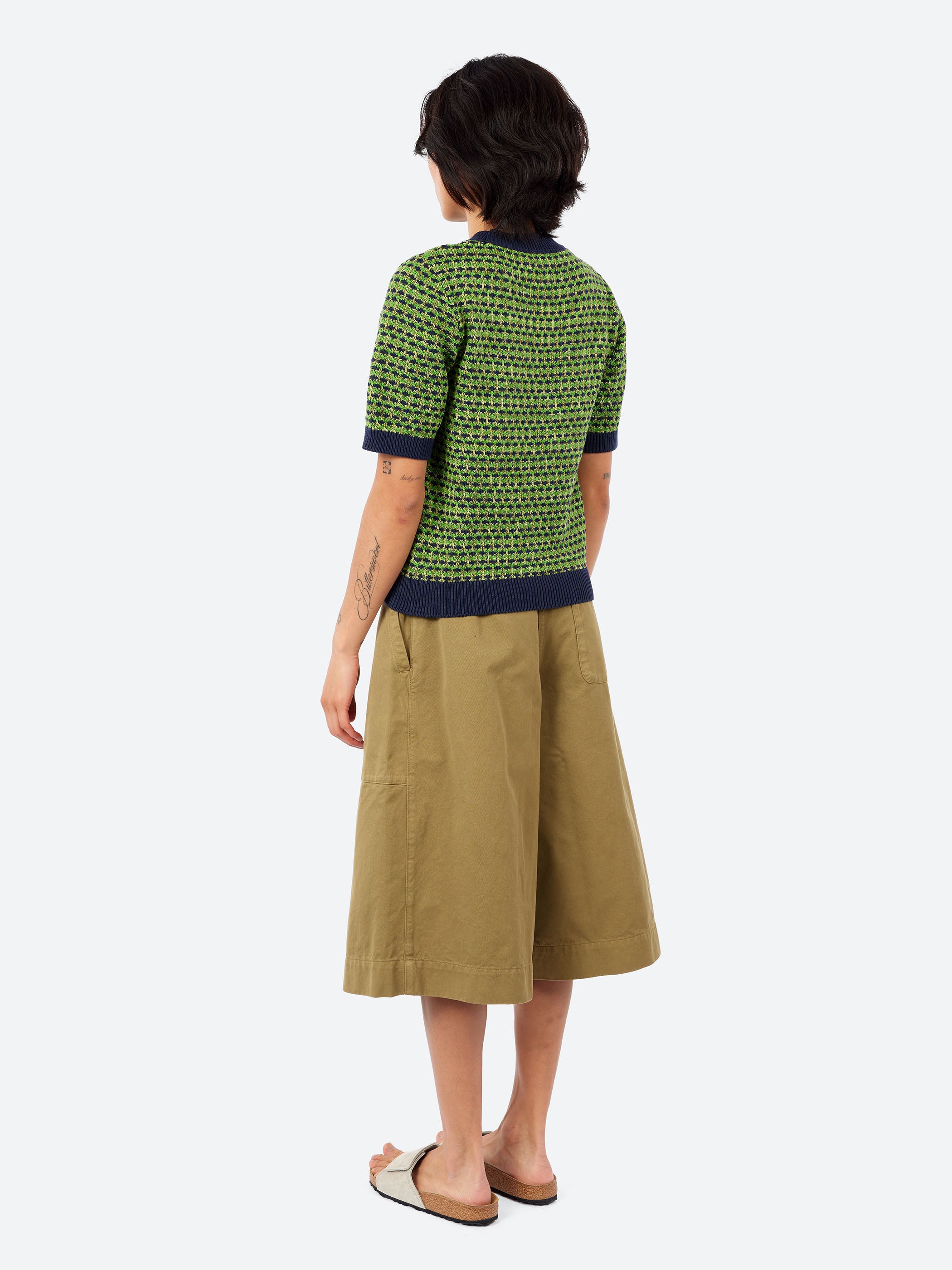 Jacquard Knitted Cotton Top