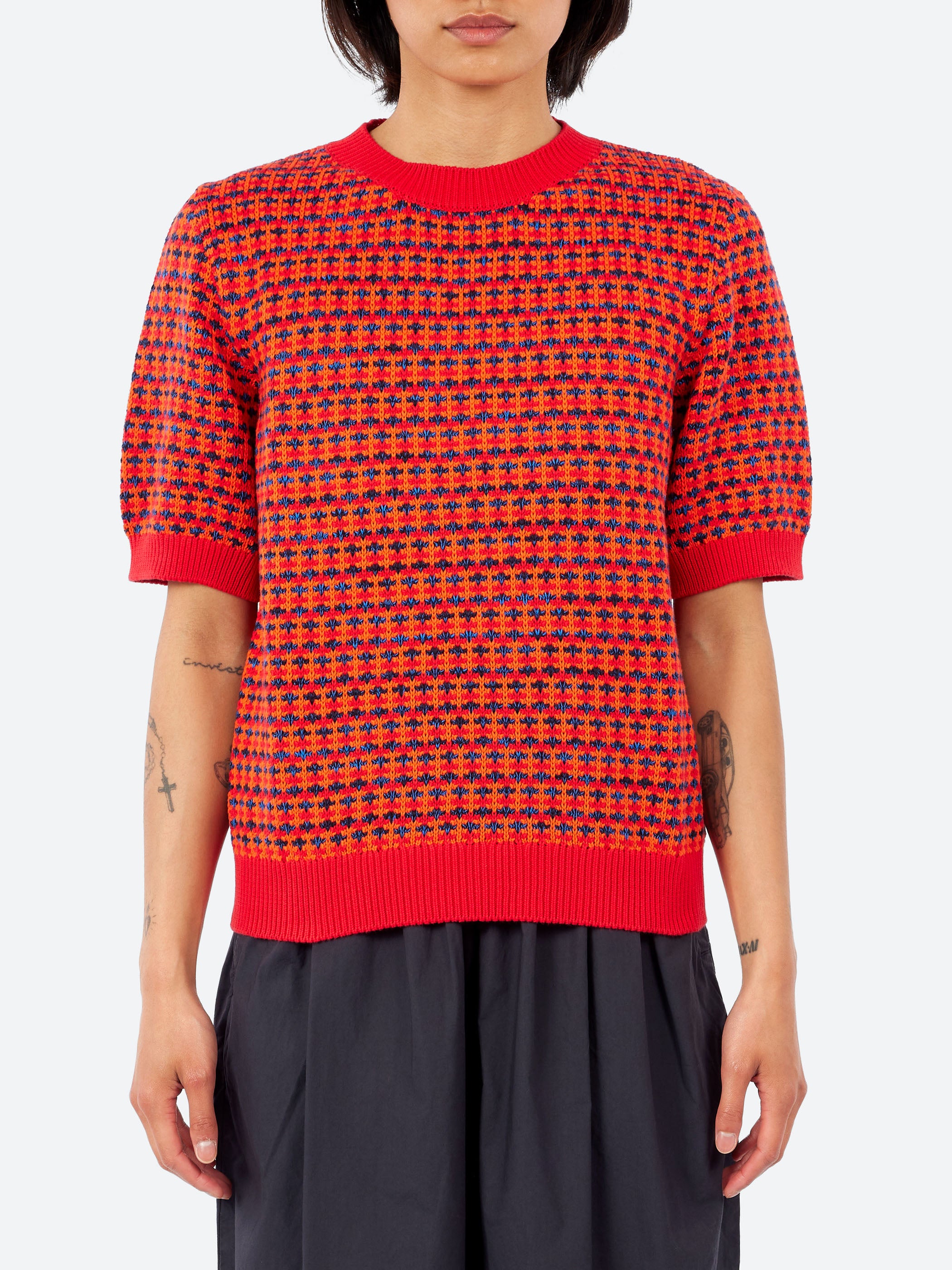 Jacquard Knitted Cotton Top