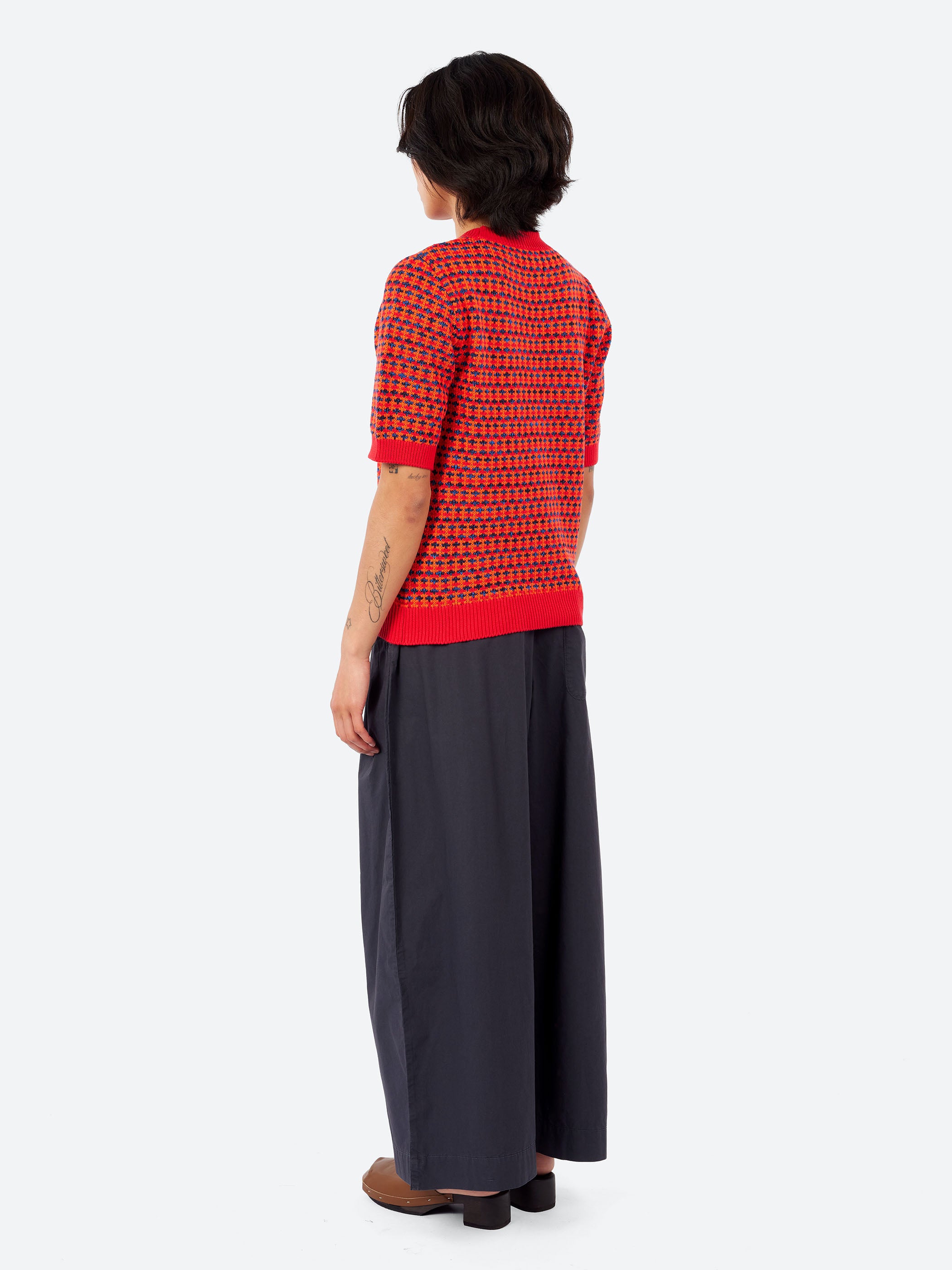 Jacquard Knitted Cotton Top