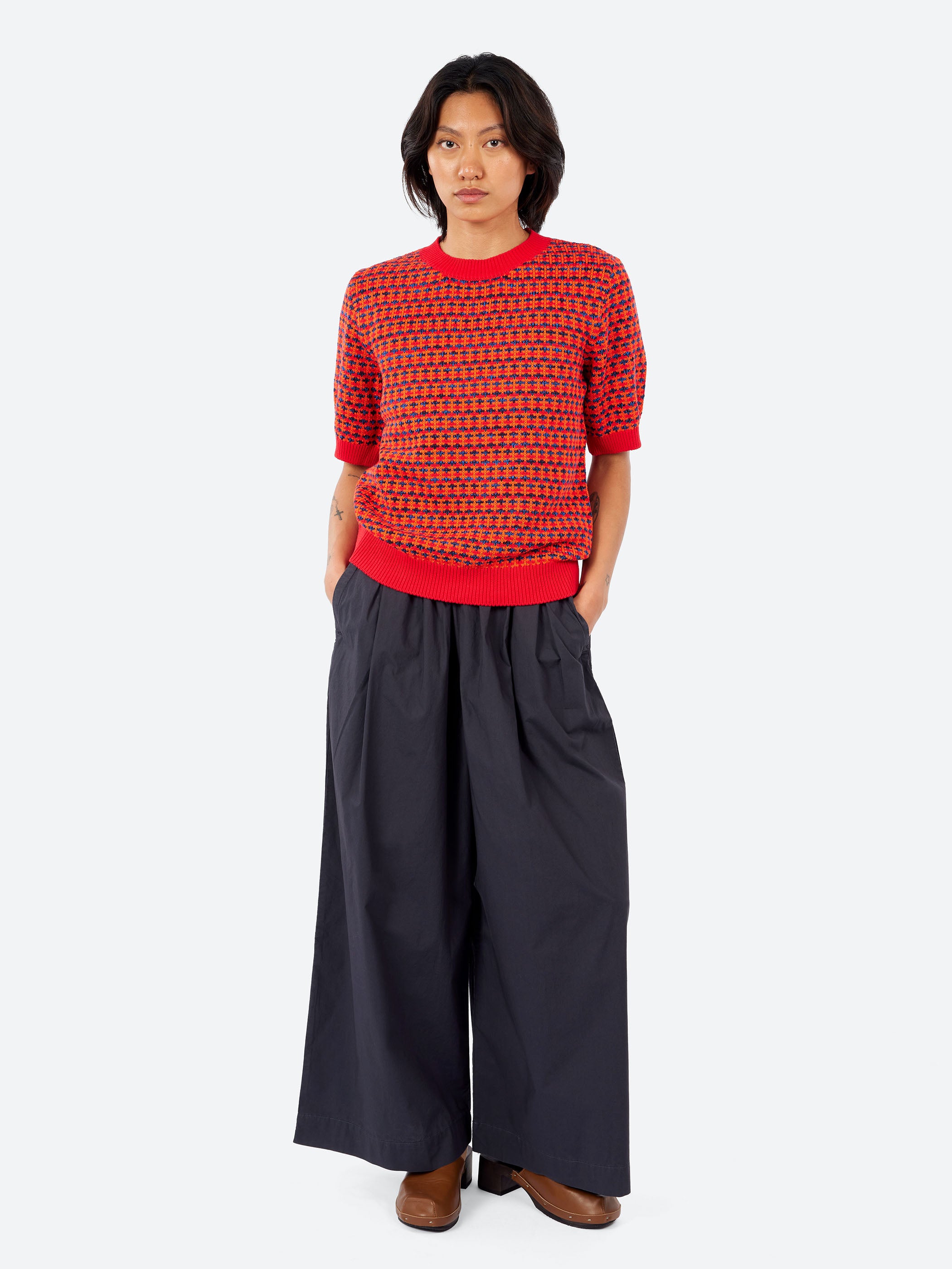 Jacquard Knitted Cotton Top