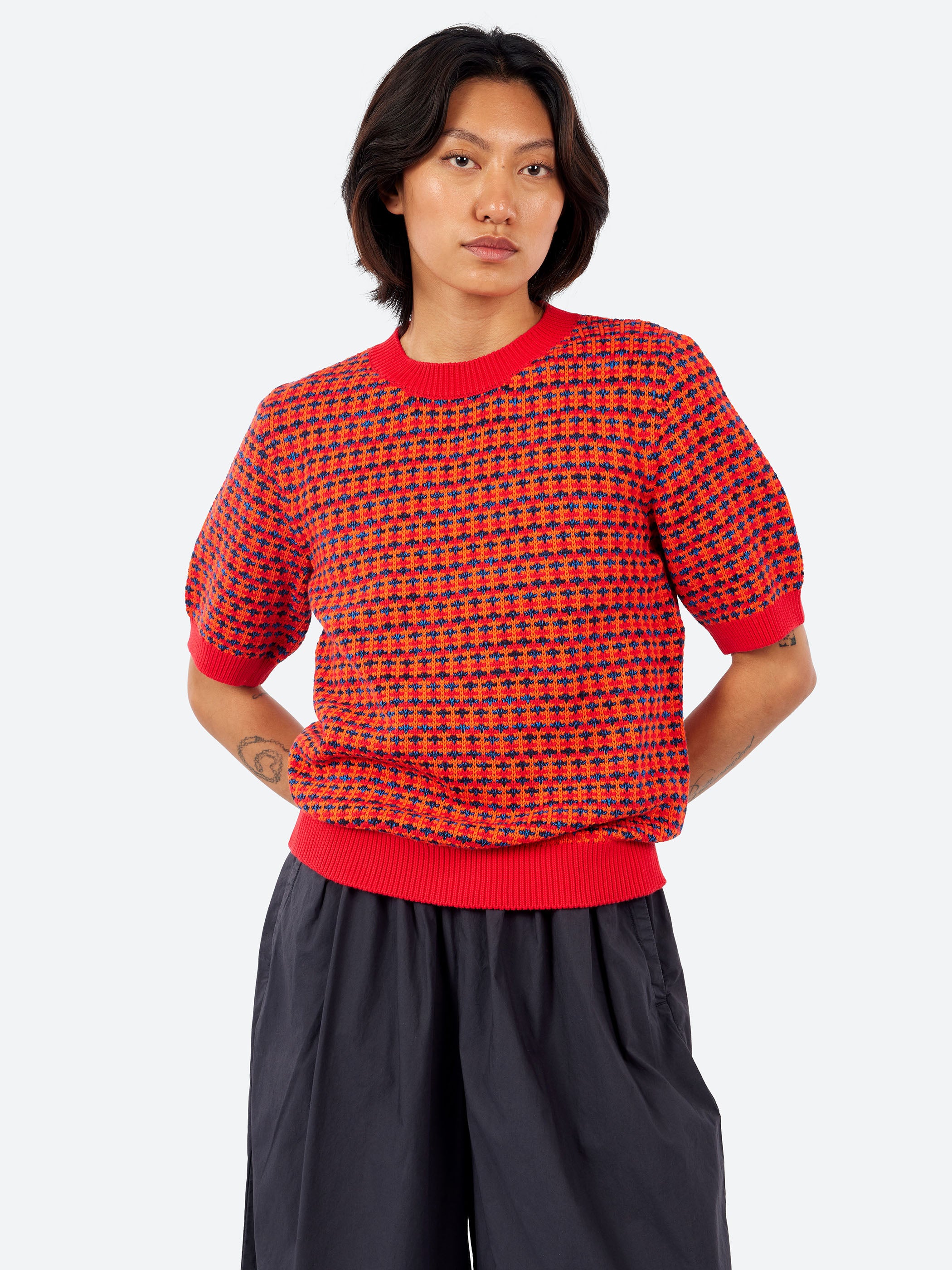 Jacquard Knitted Cotton Top