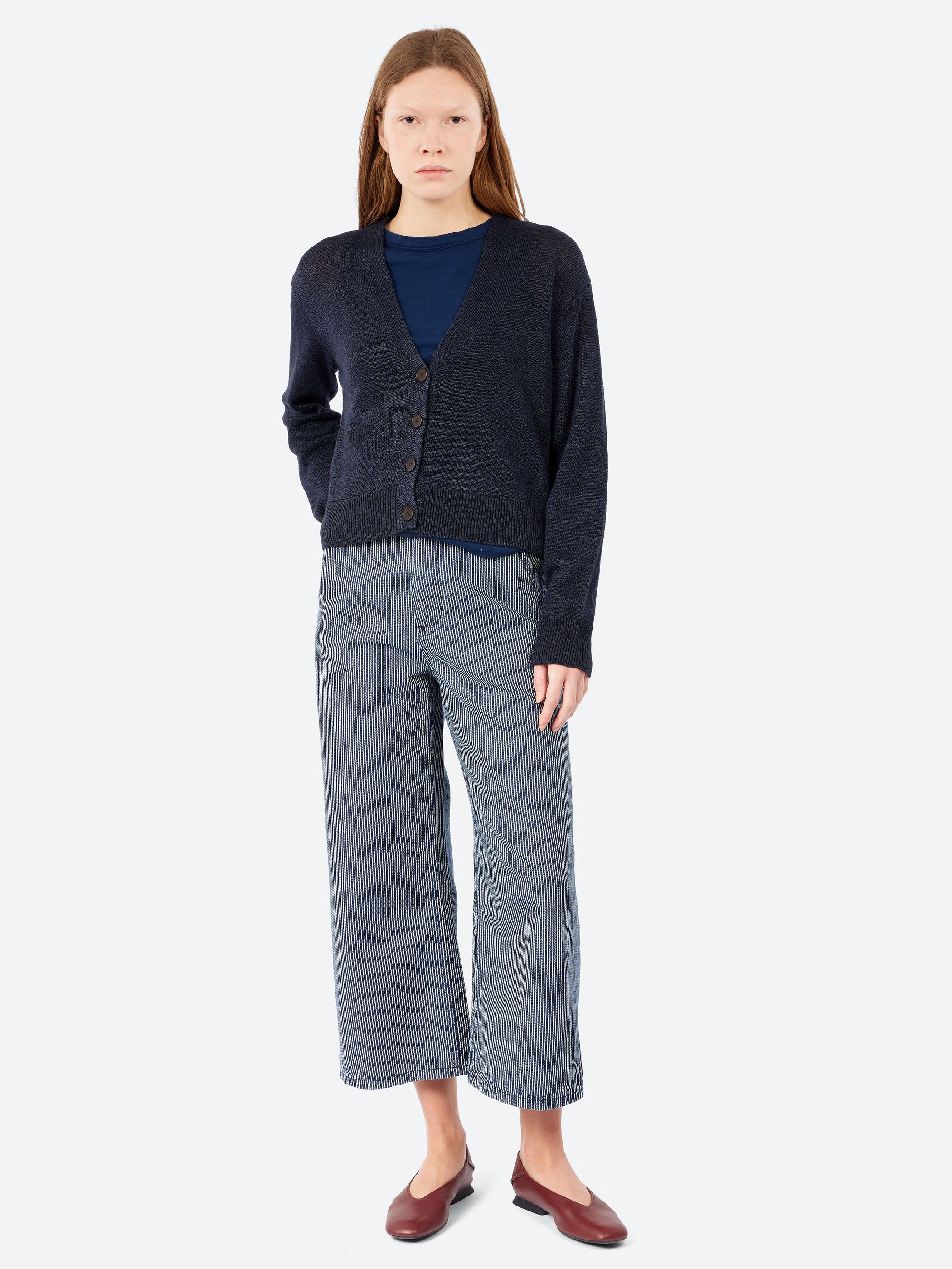 Wool Linen Patch Pocket Cardigan