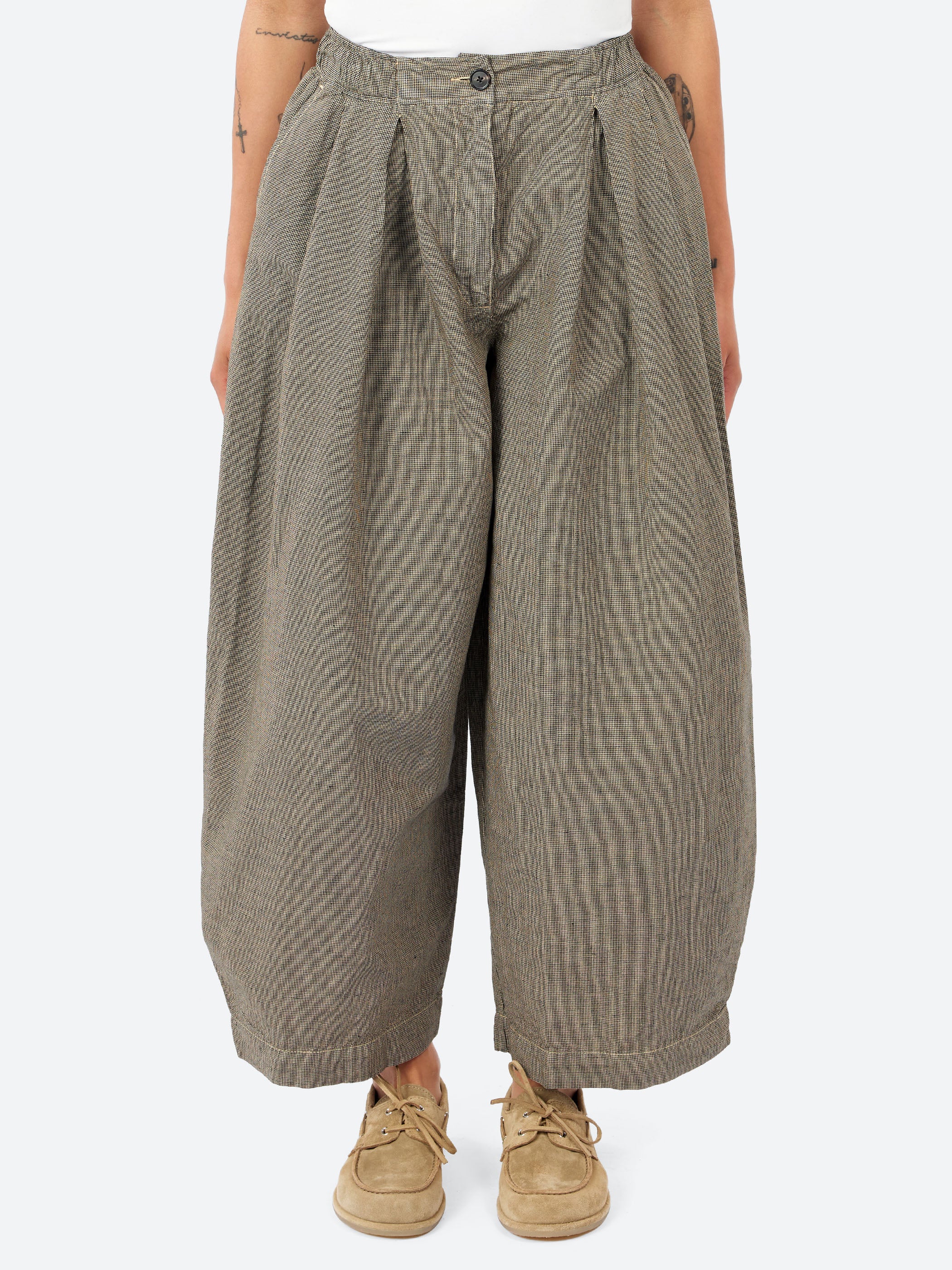 Carys Micro Houndstooth Wide Leg Trousers