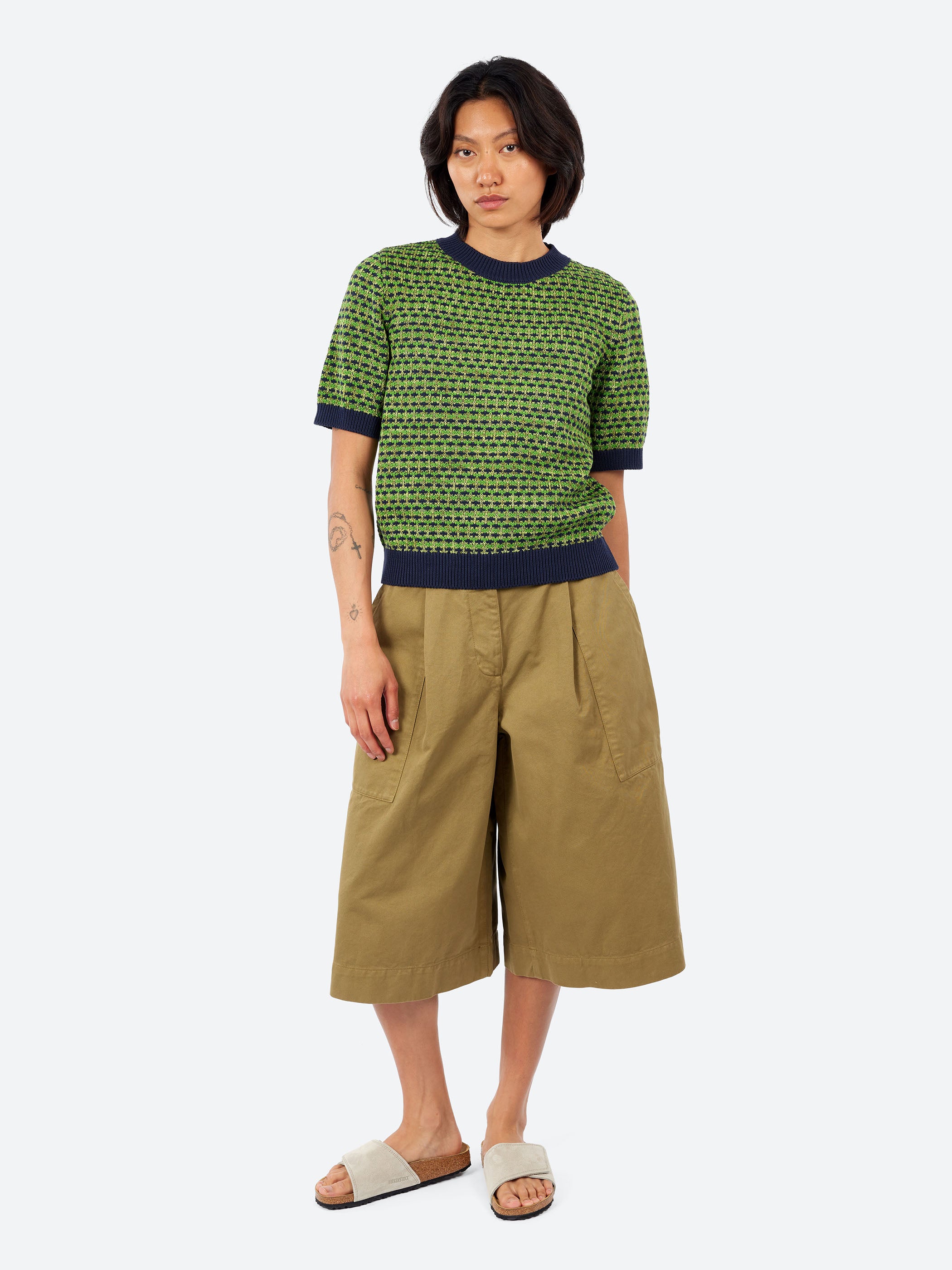 Jacquard Knitted Cotton Top