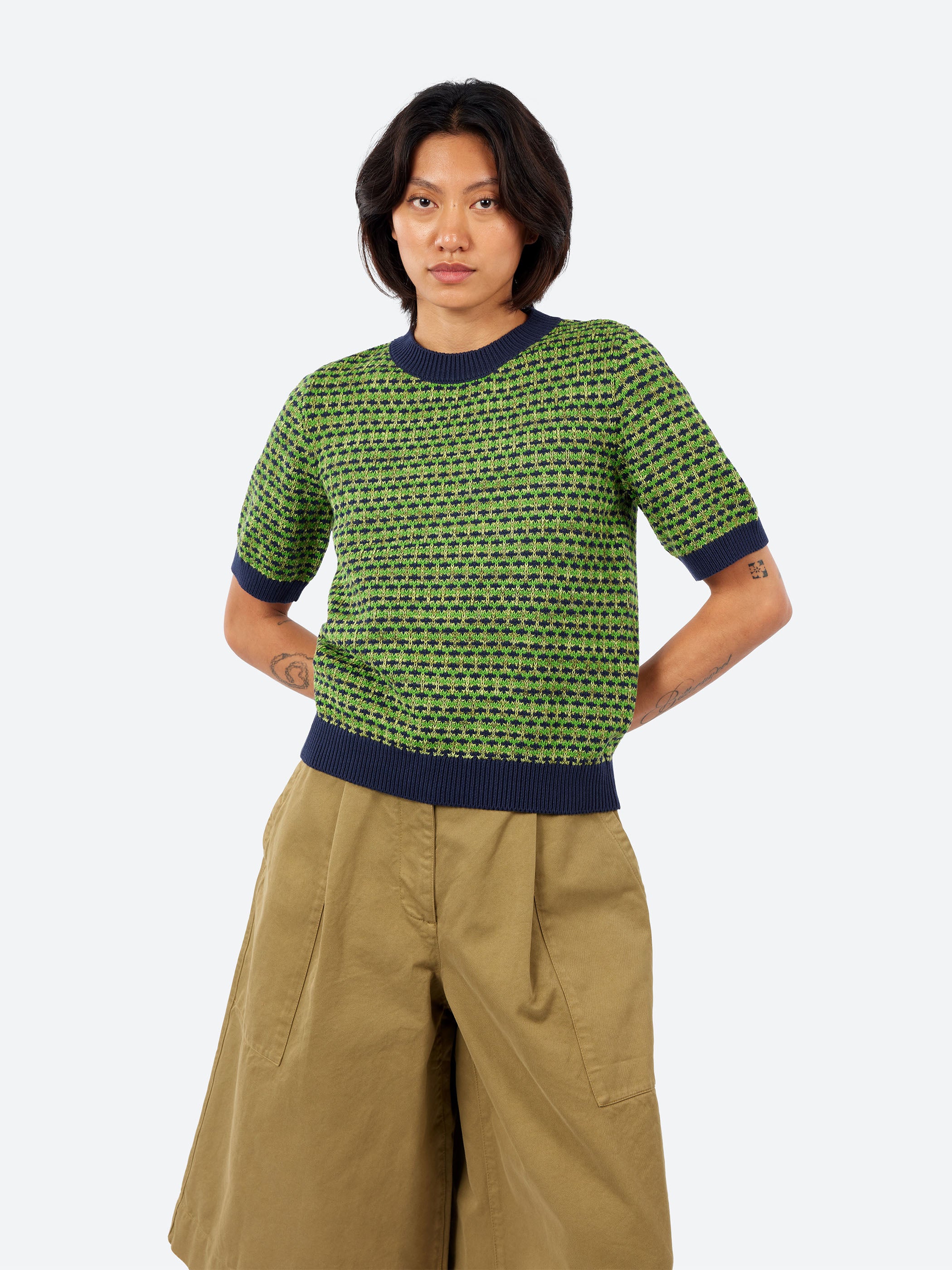 Jacquard Knitted Cotton Top