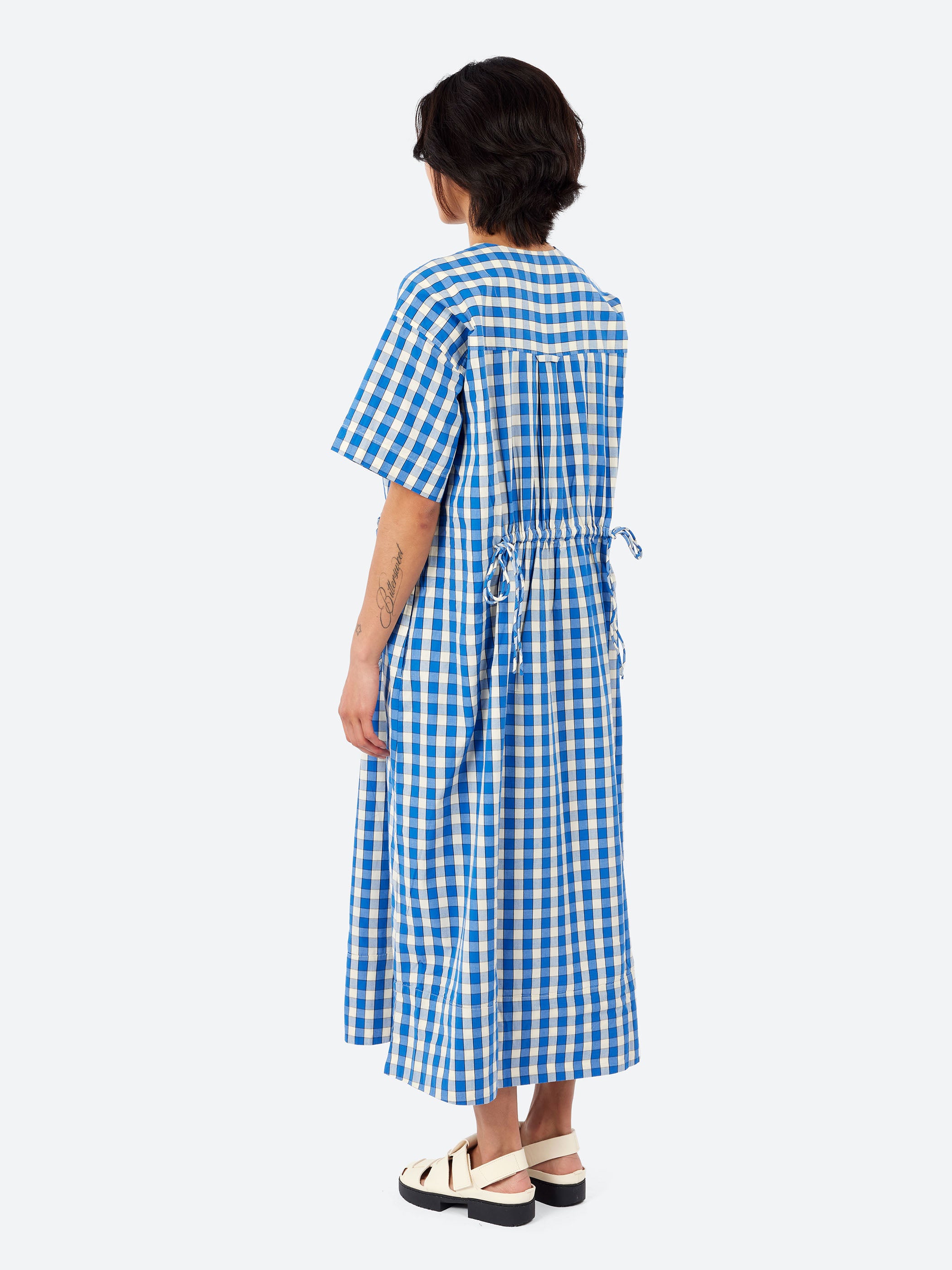 Gingham Check Cotton Dress