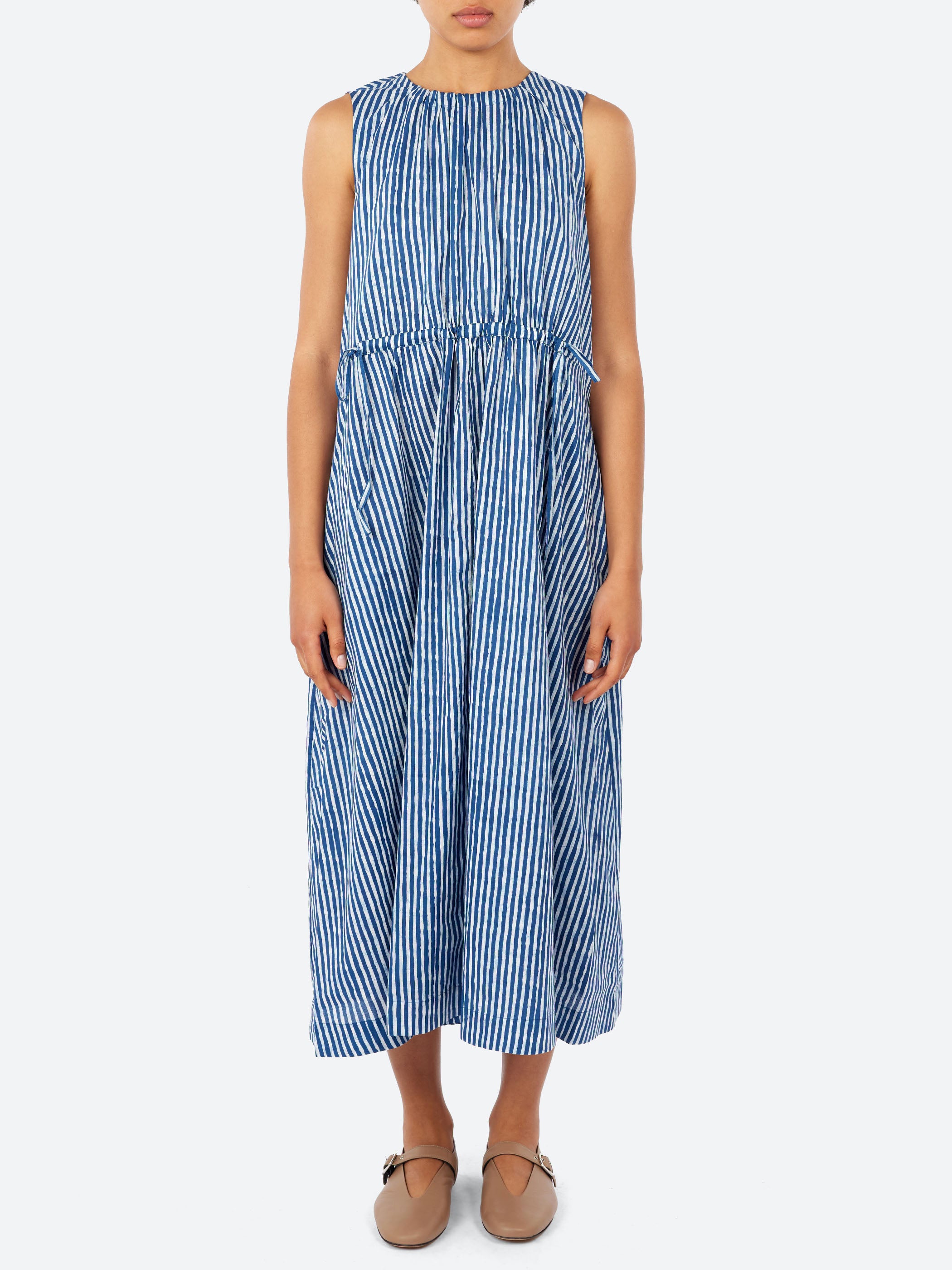 Martha Natural Dye Stripe Cotton Dress