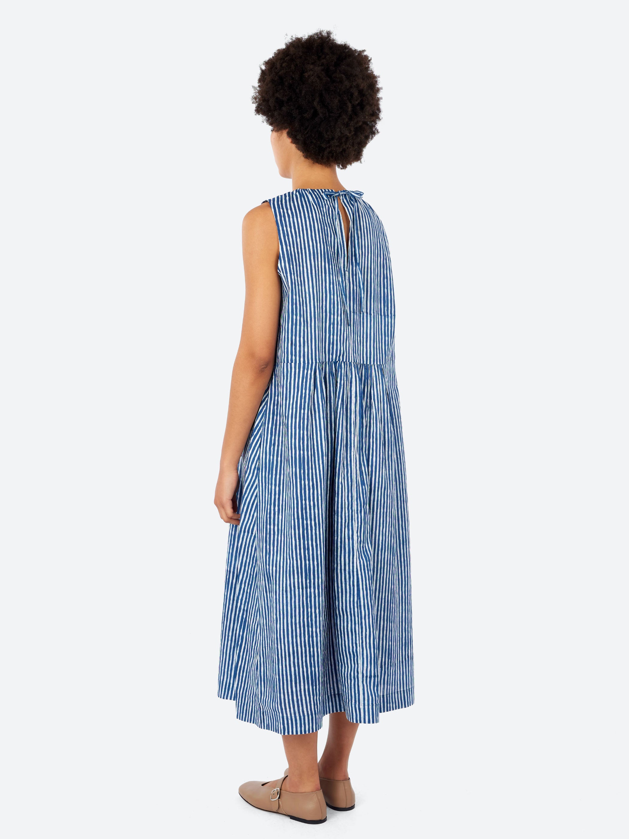 Martha Natural Dye Stripe Cotton Dress