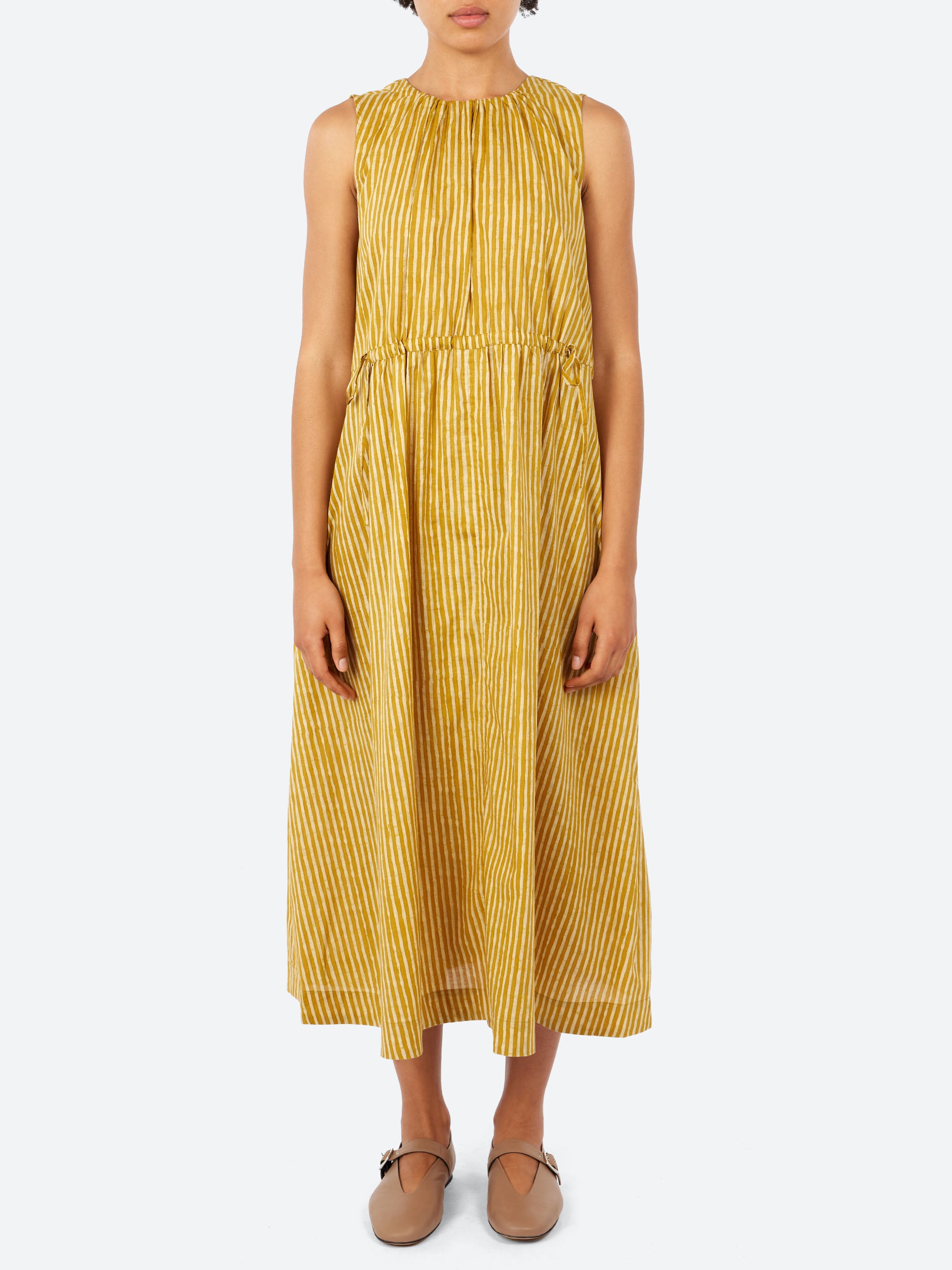 Martha Natural Dye Stripe Cotton Dress
