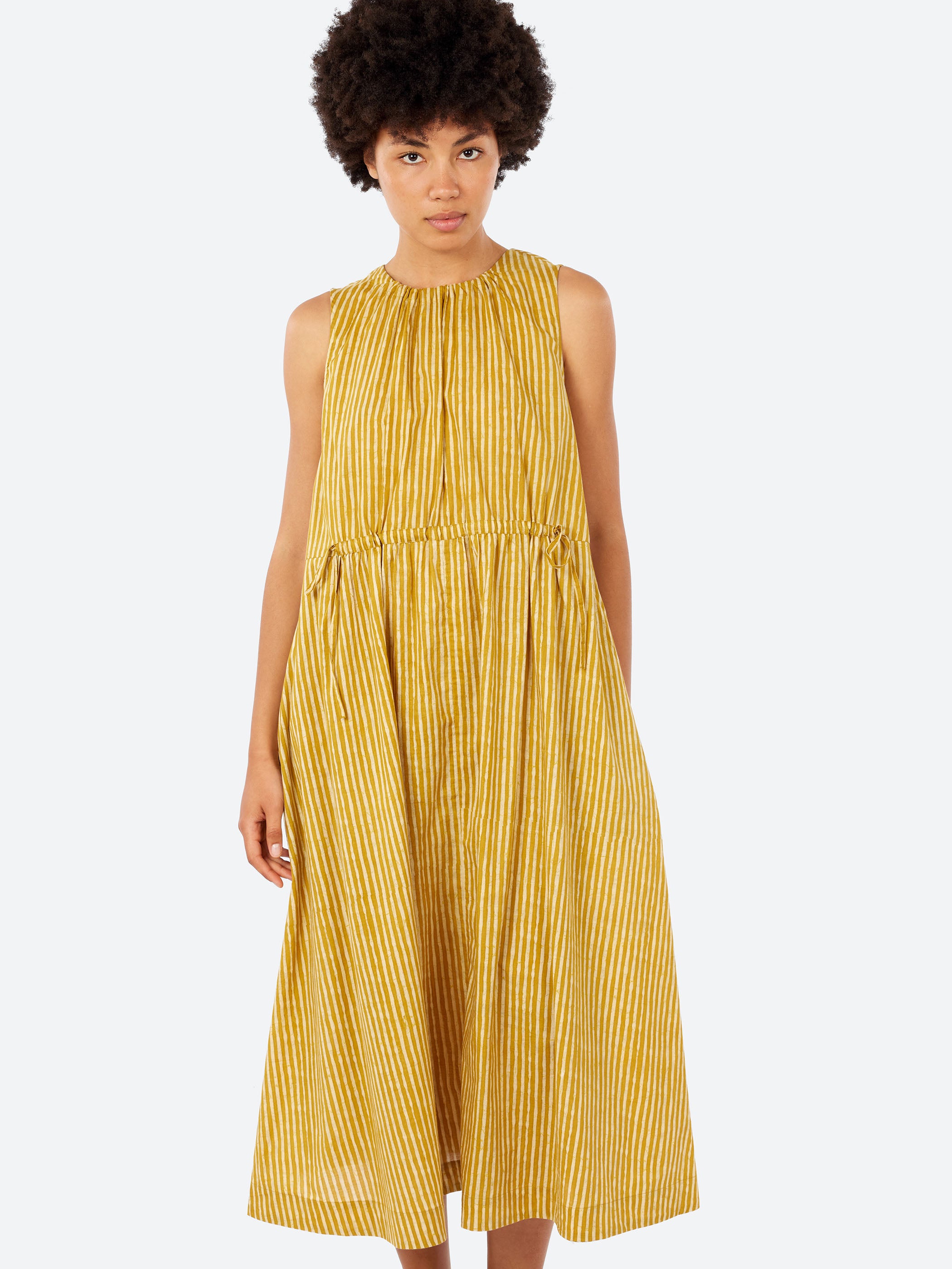 Martha Natural Dye Stripe Cotton Dress